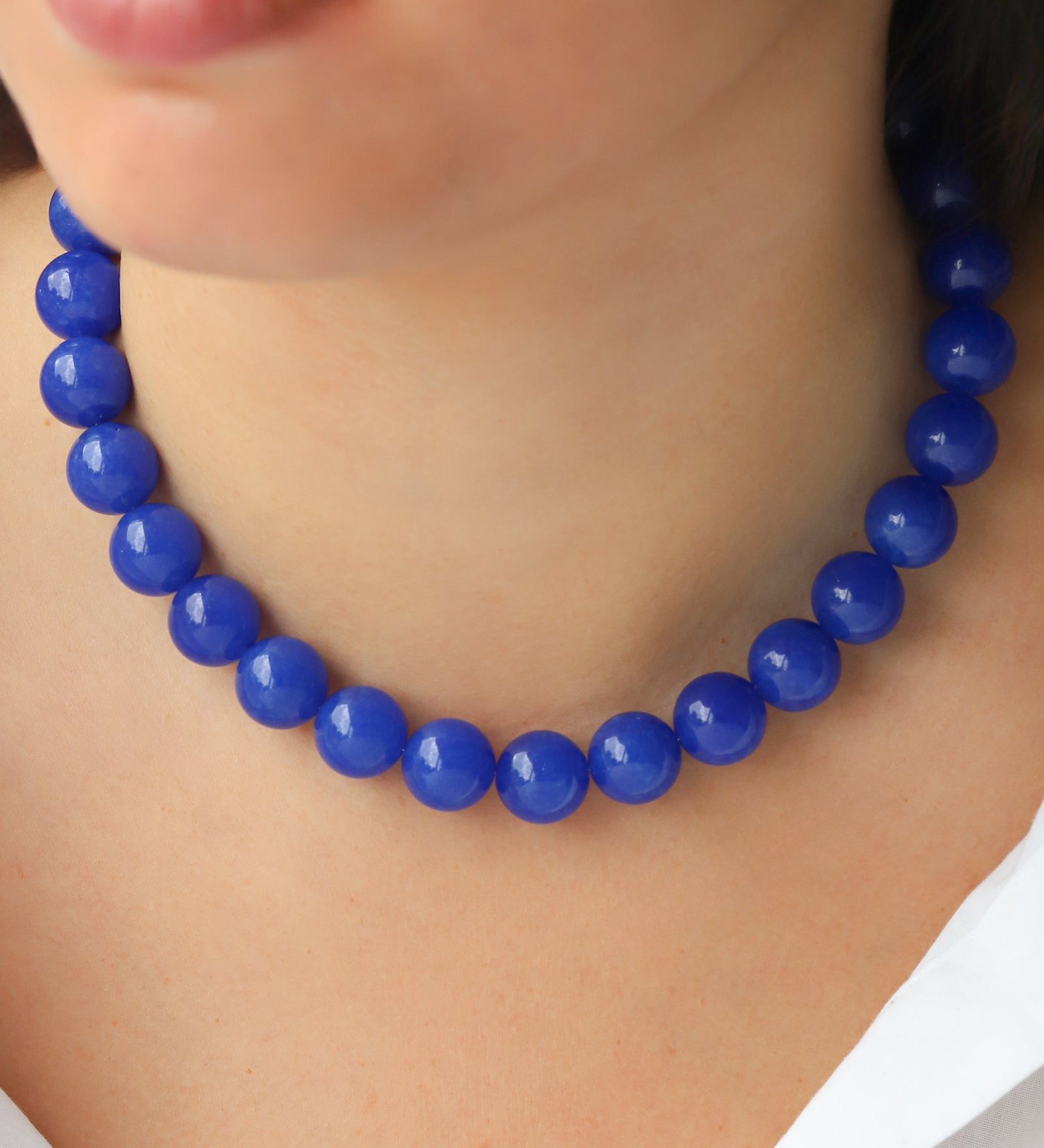 Lunita Luz-Chunky Beaded Necklace | 14mm-Necklaces-Blue Ruby Jewellery-Vancouver Canada