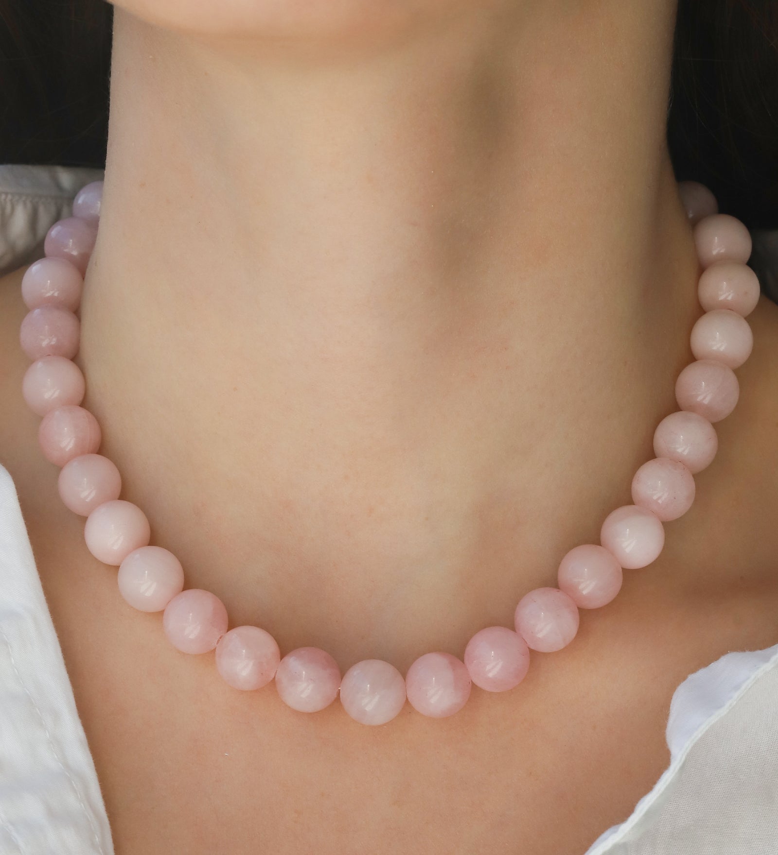 Lunita Luz-Chunky Beaded Necklace | 12mm-Necklaces-Blue Ruby Jewellery-Vancouver Canada