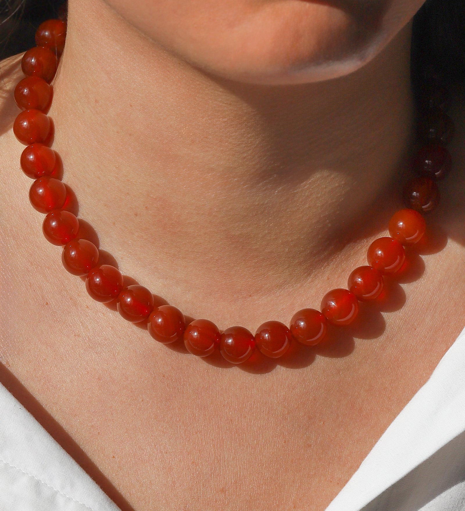 Lunita Luz-Chunky Beaded Necklace | 12mm-Necklaces-Blue Ruby Jewellery-Vancouver Canada
