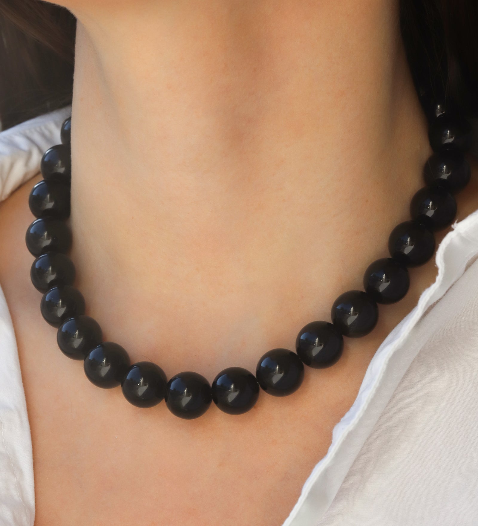 Lunita Luz-Chunky Beaded Necklace | 14mm-Necklaces-Blue Ruby Jewellery-Vancouver Canada