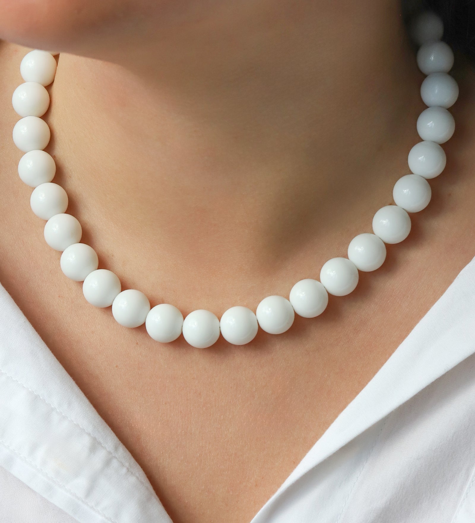 Lunita Luz-Chunky Beaded Necklace | 12mm-Necklaces-Blue Ruby Jewellery-Vancouver Canada