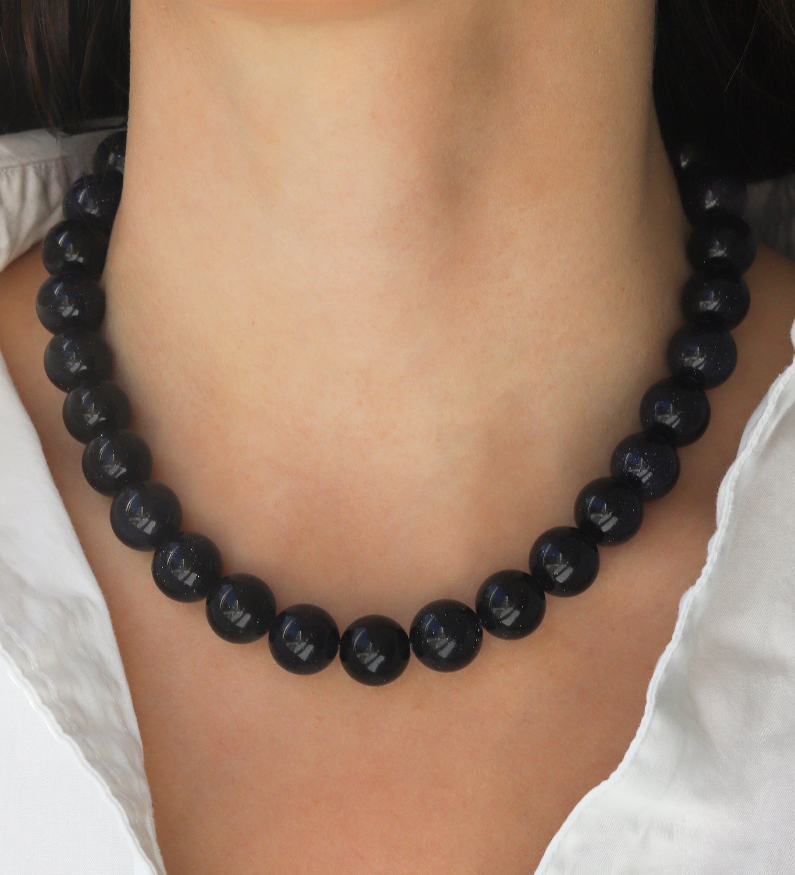 Lunita Luz-Chunky Beaded Necklace | 14mm-Necklaces-Blue Ruby Jewellery-Vancouver Canada