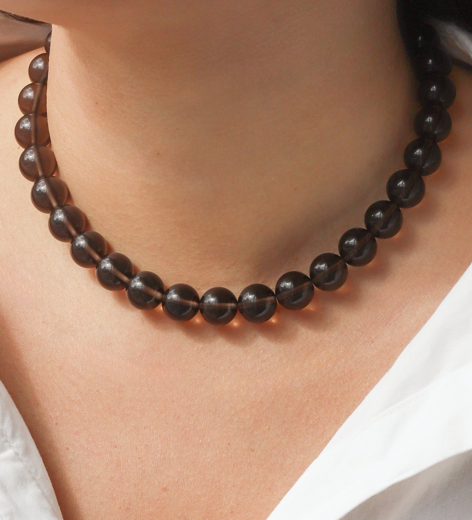 Lunita Luz-Chunky Beaded Necklace | 12mm-Necklaces-Blue Ruby Jewellery-Vancouver Canada