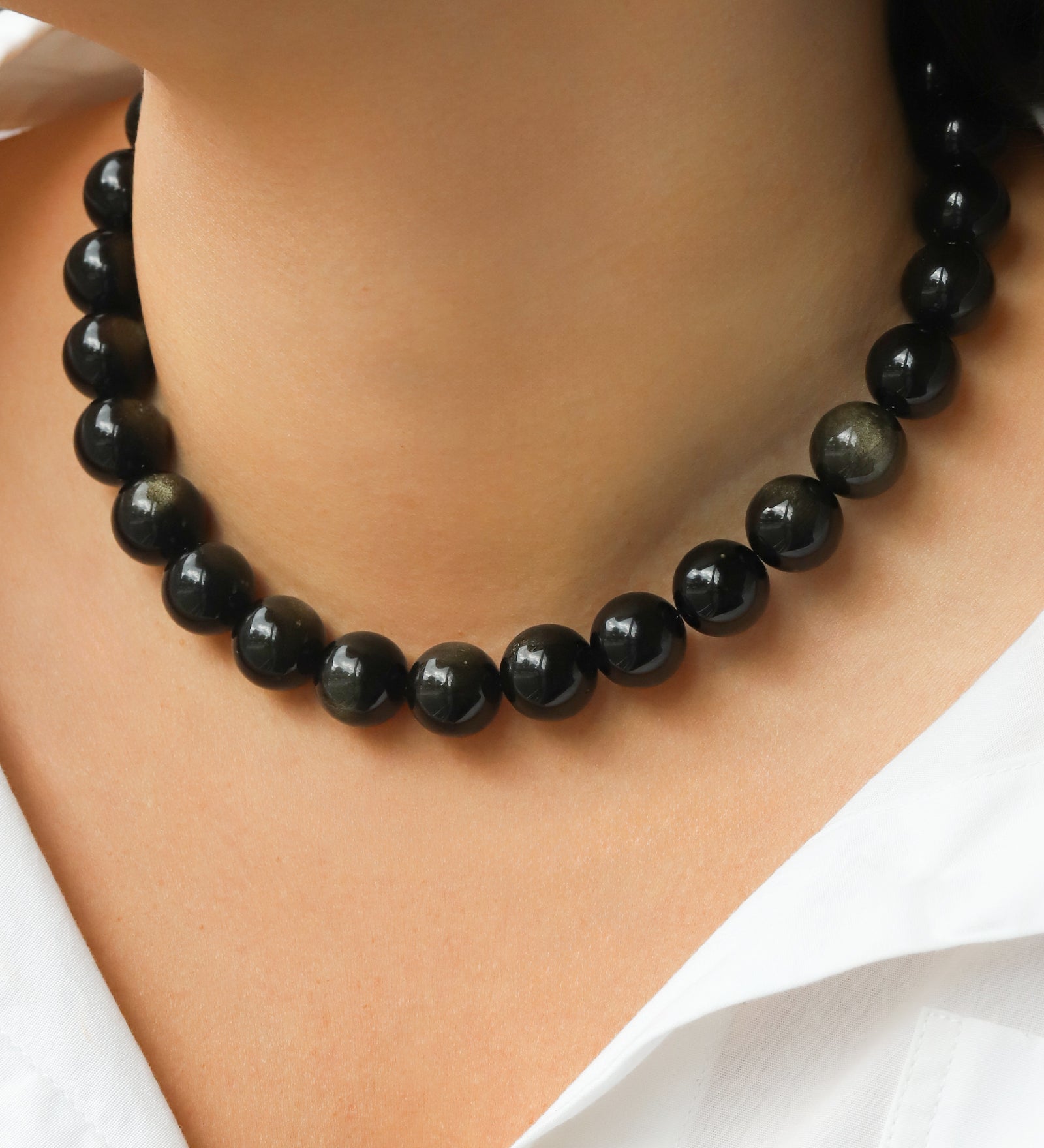 Lunita Luz-Chunky Beaded Necklace | 14mm-Necklaces-Blue Ruby Jewellery-Vancouver Canada