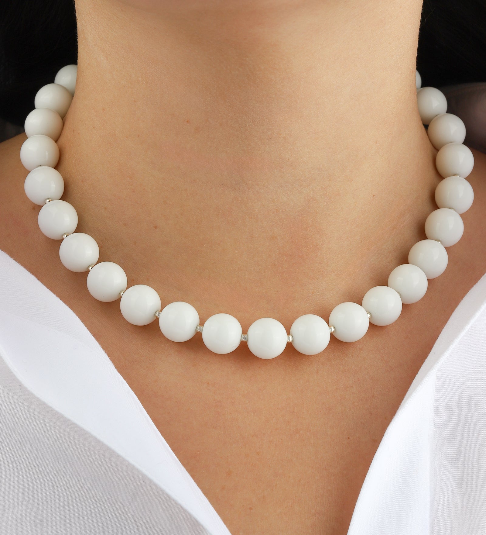 Lunita Luz-Mixed Shape Chunky Stone Necklace | 12mm-Necklaces-Blue Ruby Jewellery-Vancouver Canada