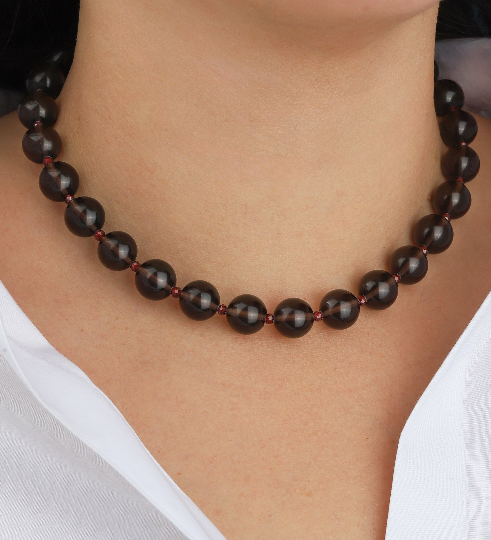 Lunita Luz-Mixed Shape Chunky Stone Necklace | 12mm-Necklaces-Blue Ruby Jewellery-Vancouver Canada