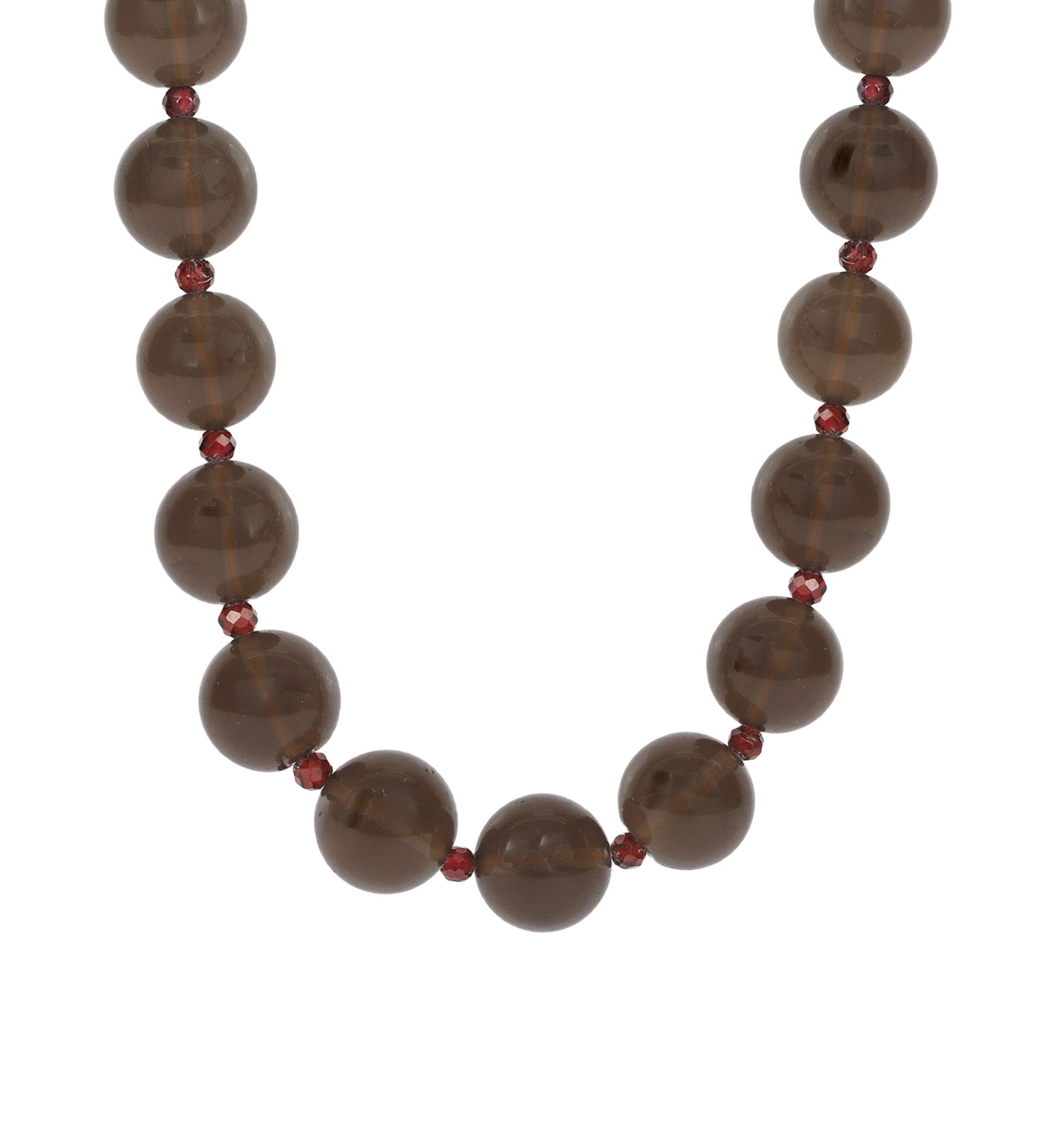 Lunita Luz-Mixed Shape Chunky Stone Necklace | 12mm-Necklaces-Gold, Ice Obsidian, Garnet-Blue Ruby Jewellery-Vancouver Canada
