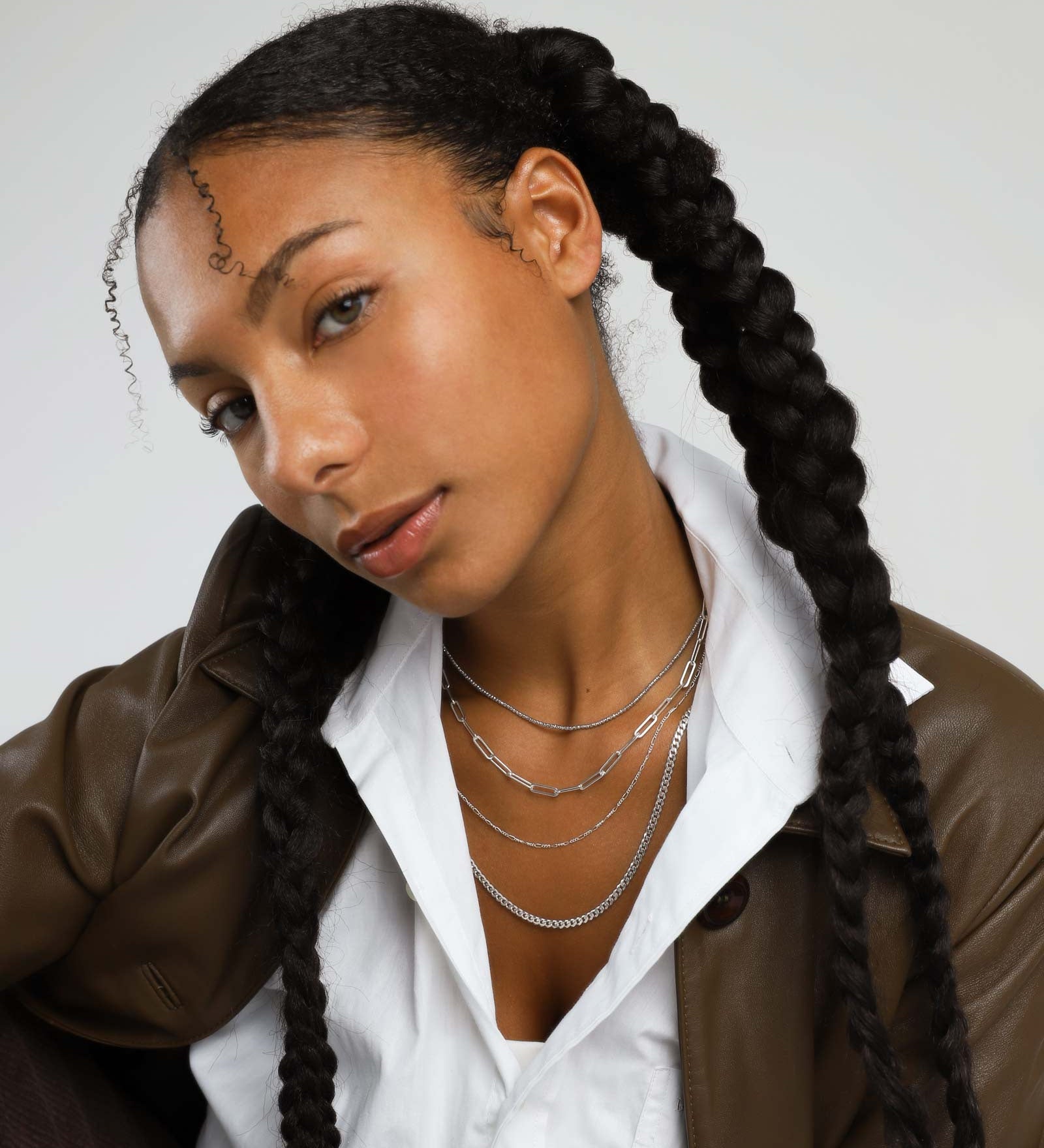 1948-Curb Chain Necklace I Medium-Necklaces-Blue Ruby Jewellery-Vancouver Canada