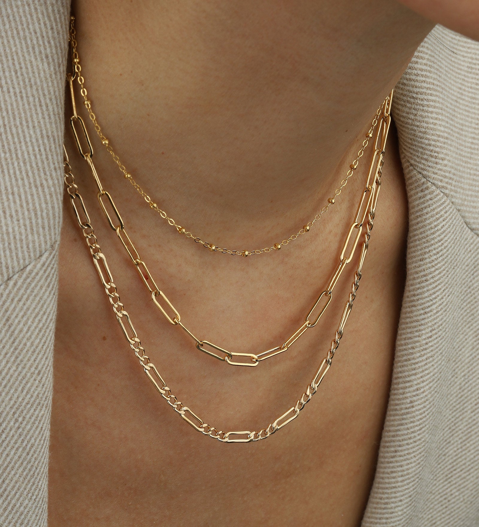 Figaro Chain Necklace I XL 14k Gold-fill / 18"