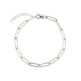 Paperclip Anklet | Large Sterling Silver