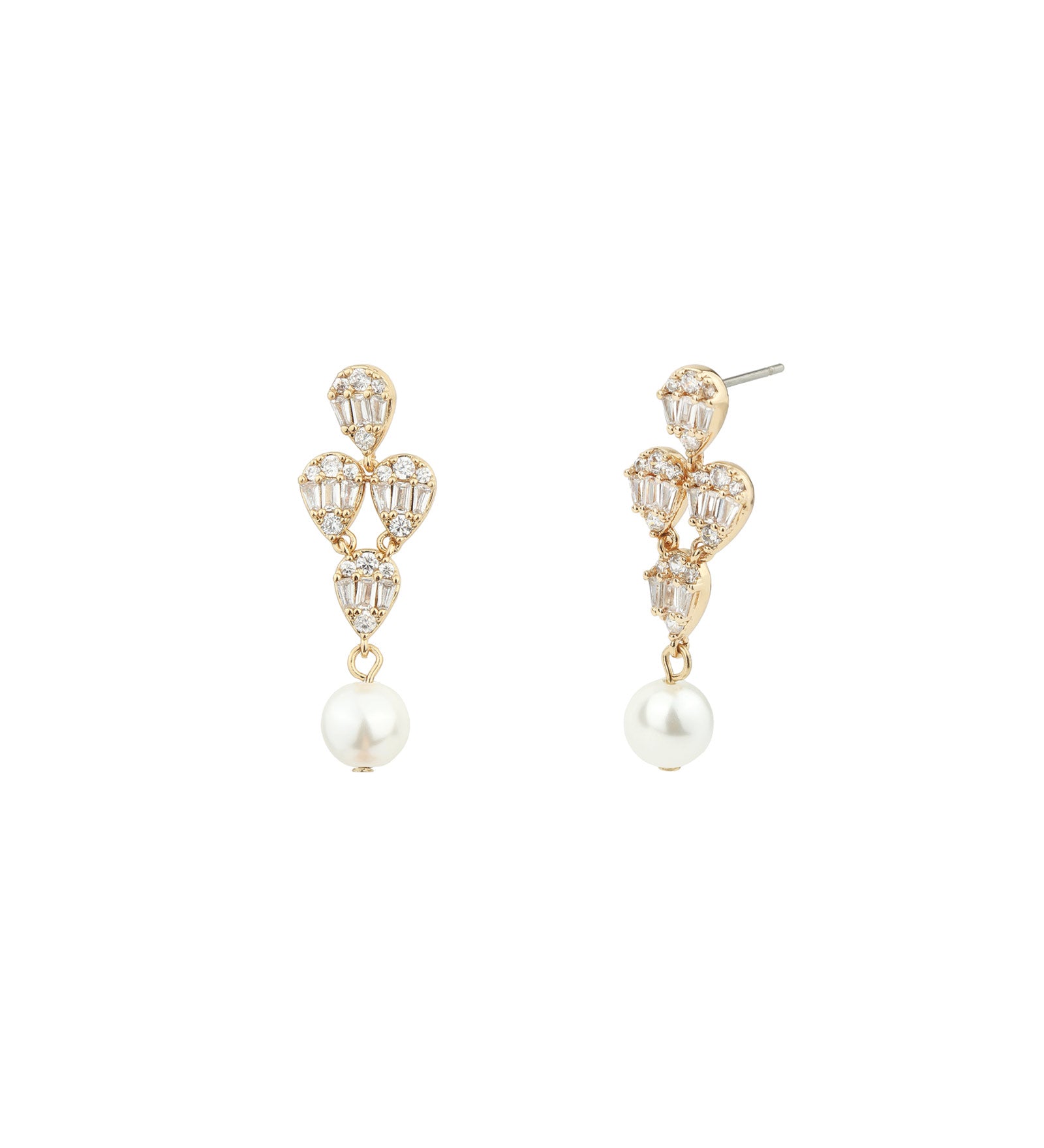 Odella Drops 14K Gold Plated, Cubic Zirconia