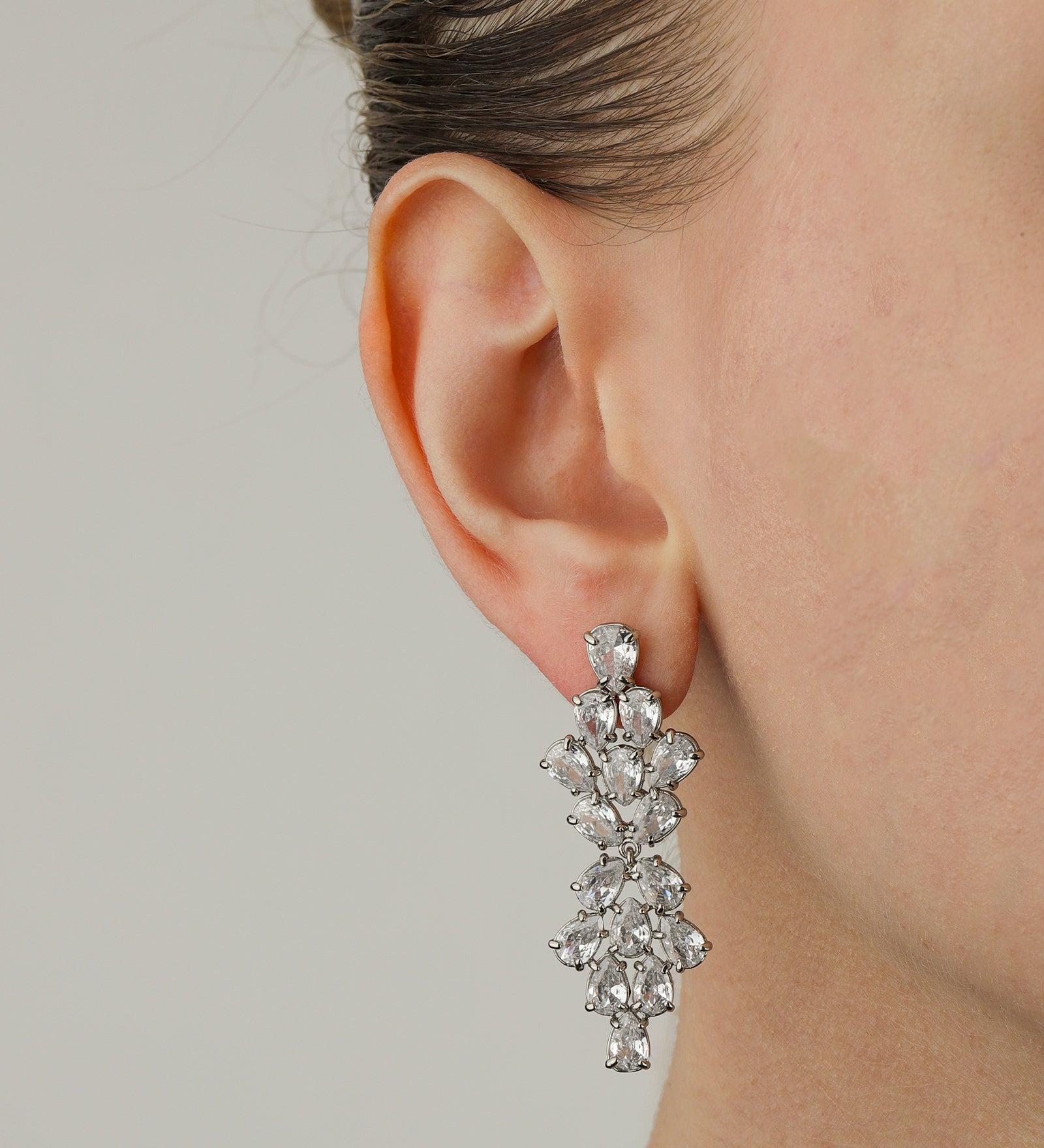 Olive & Piper-Daria Drops-Earrings-Silver-Tone Plated, Cubic Zirconia-Blue Ruby Jewellery-Vancouver Canada