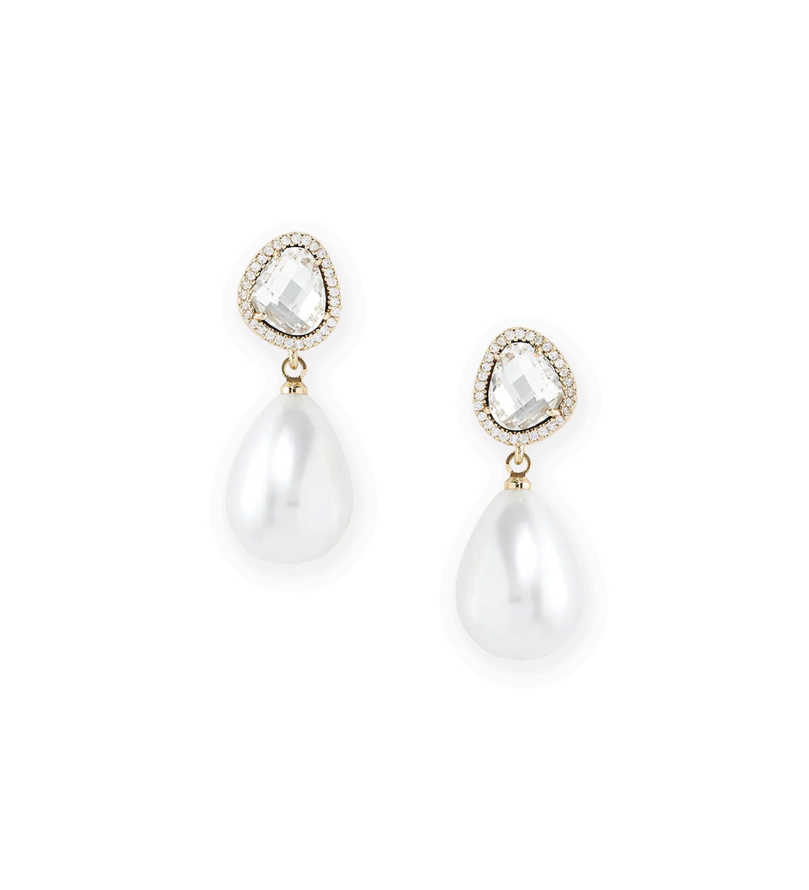 Olive & Piper-Elysia Drops-Earrings-14k Gold Plated, Cubic Zirconia, White Pearl-Blue Ruby Jewellery-Vancouver Canada
