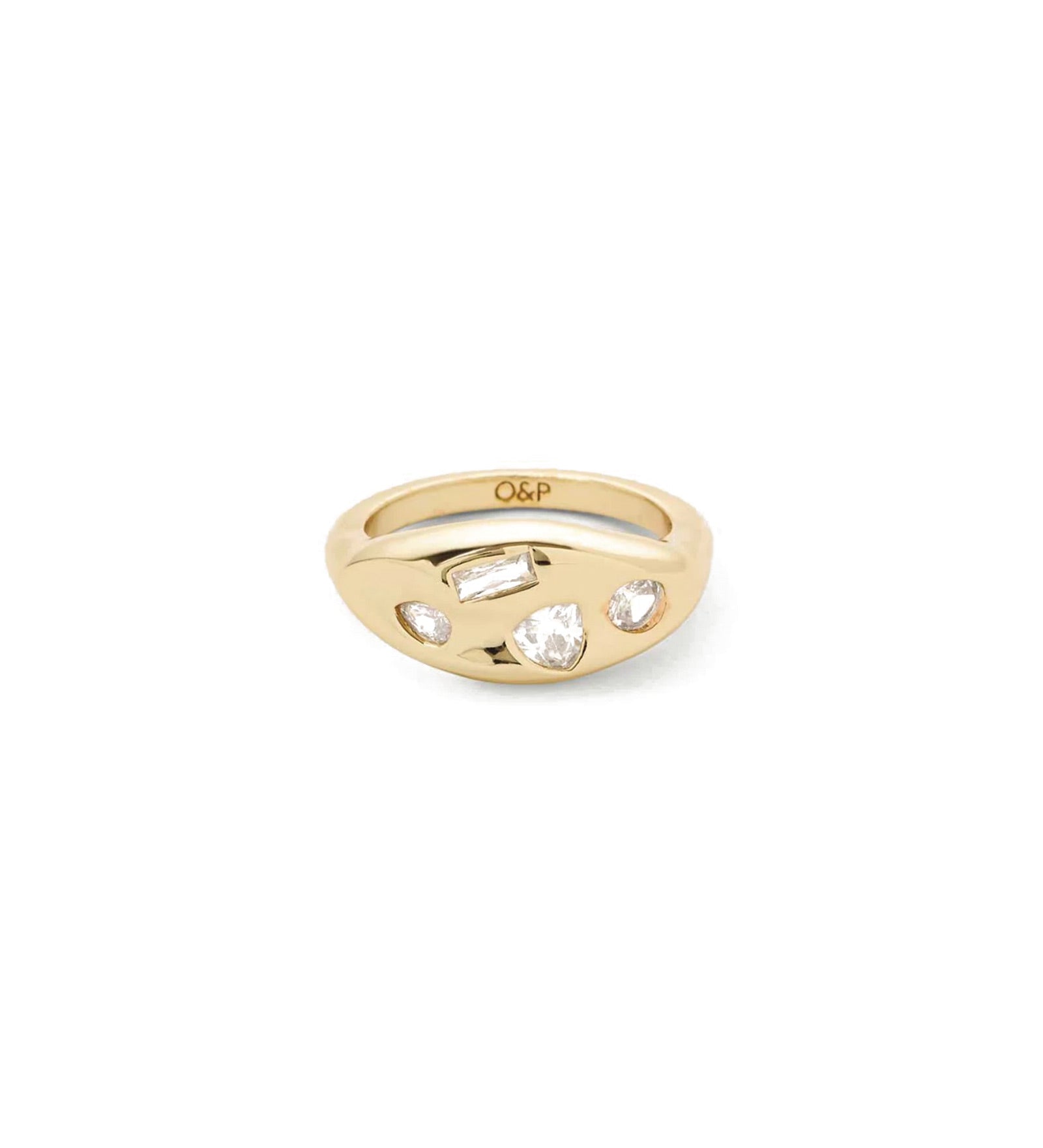 Iona Ring 14k Gold Plated, Cubic Zirconia / 5
