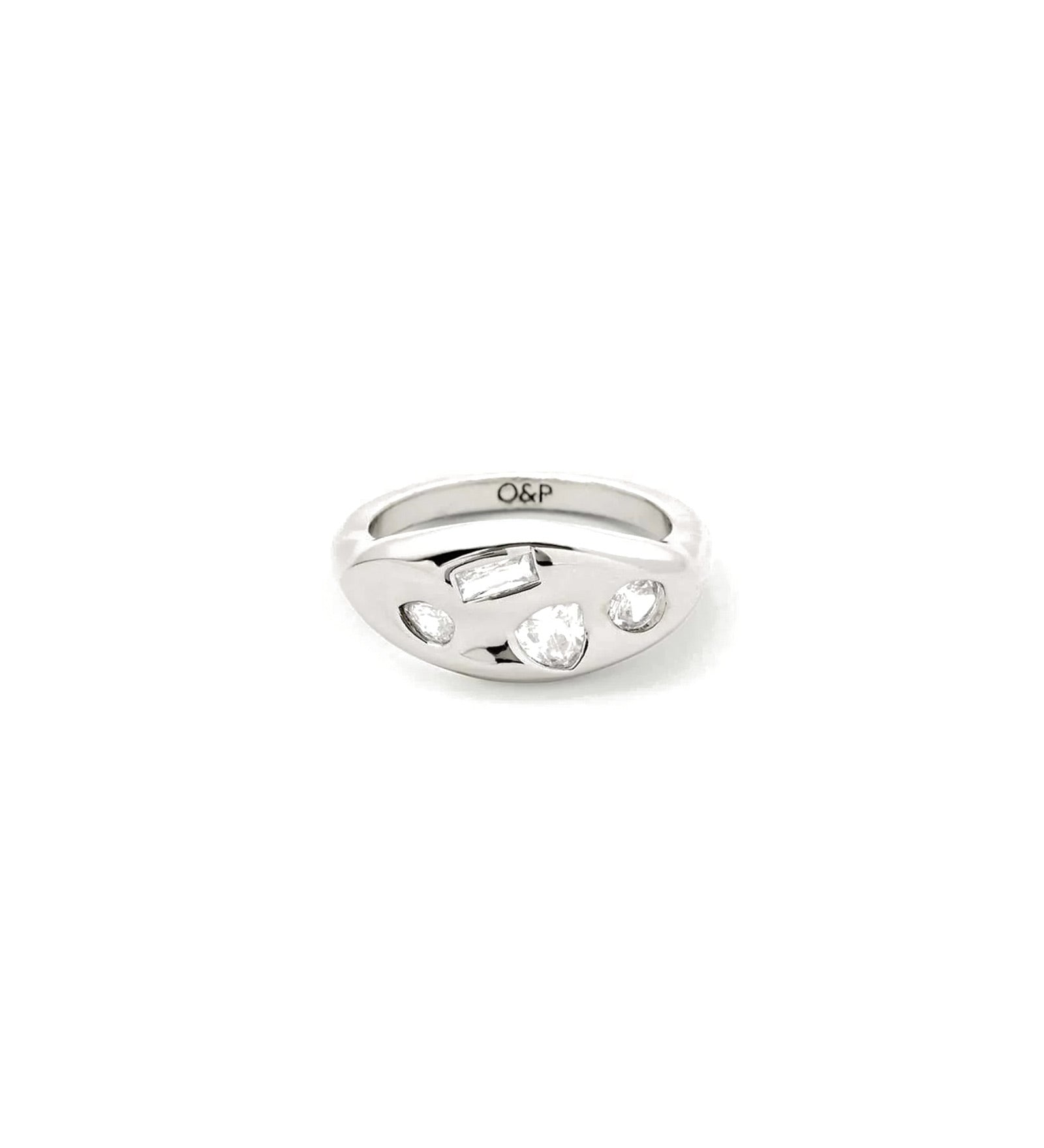 Iona Ring Silver Tone Plated / 5