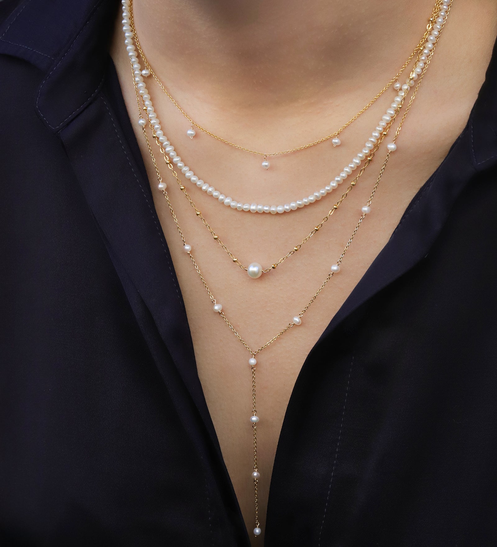 Poppy Rose-Pearl Strand Necklace I 2.5mm-Necklaces-Blue Ruby Jewellery-Vancouver Canada