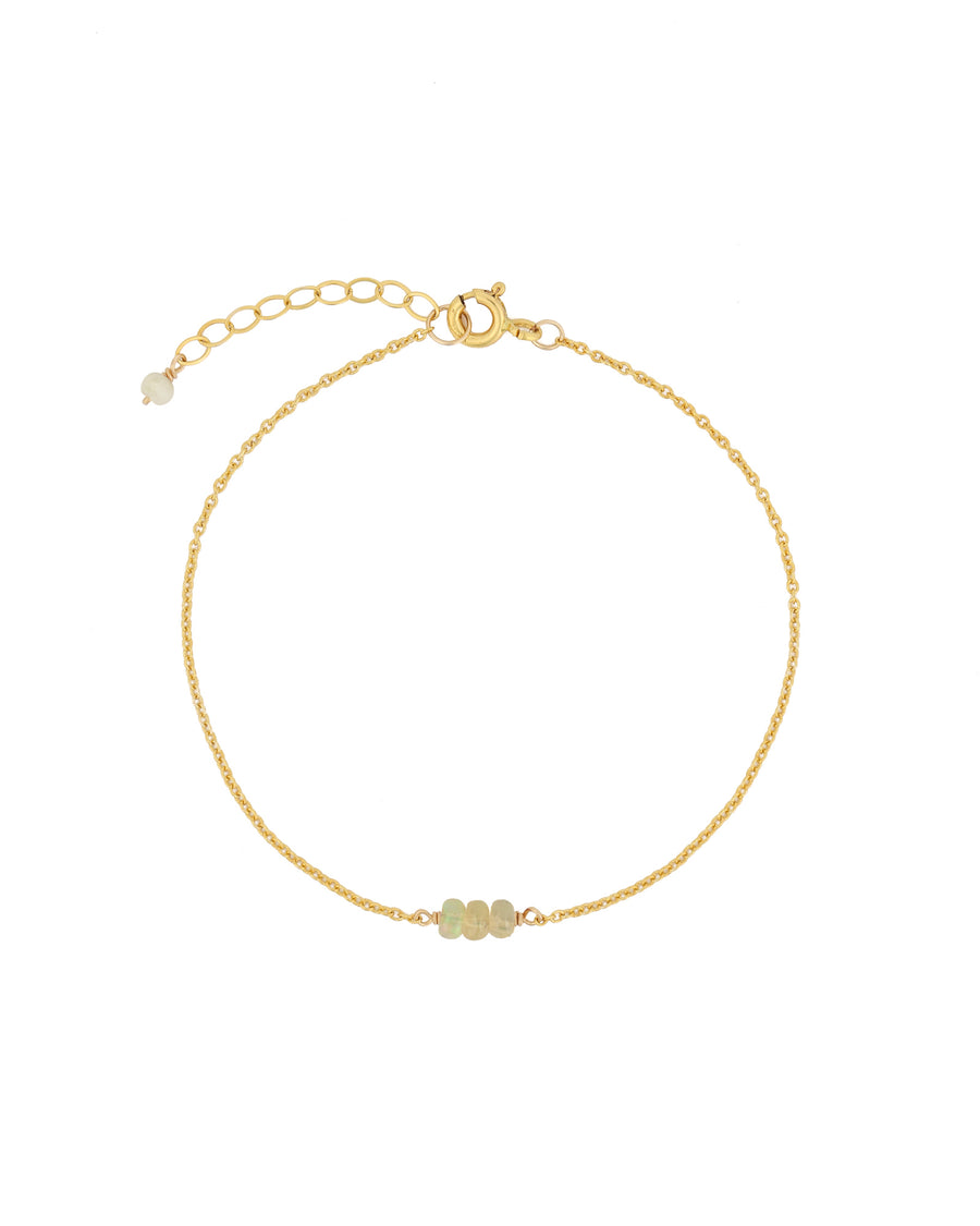 Poppy Rose-Birthstone Bracelet-Bracelets-14k Gold Filled, Opal - October-Blue Ruby Jewellery-Vancouver Canada