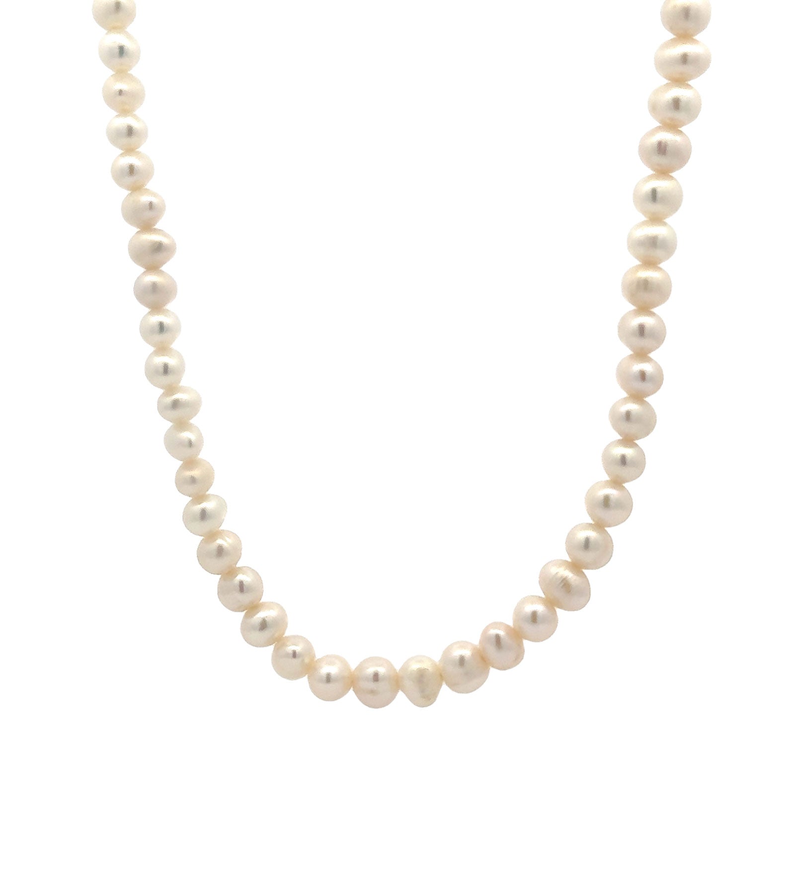 Poppy Rose-Pearl Strand Necklace | 5mm-Necklaces-14k Gold Filled, White Pearl-Blue Ruby Jewellery-Vancouver Canada