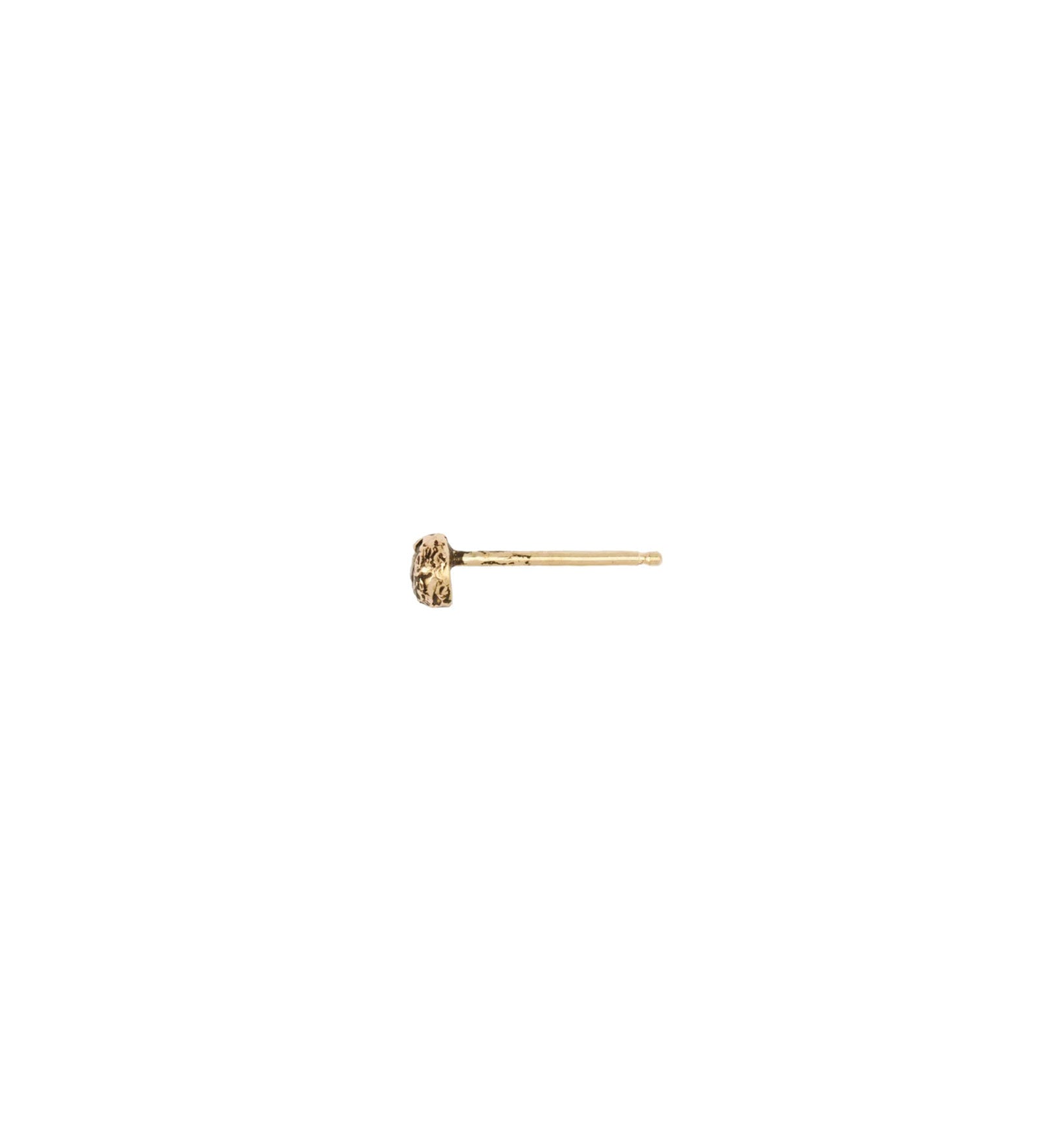 Pyrrha-Stone Set 14k Stud-Earrings-14k Yellow Gold, Diamond-Blue Ruby Jewellery-Vancouver Canada