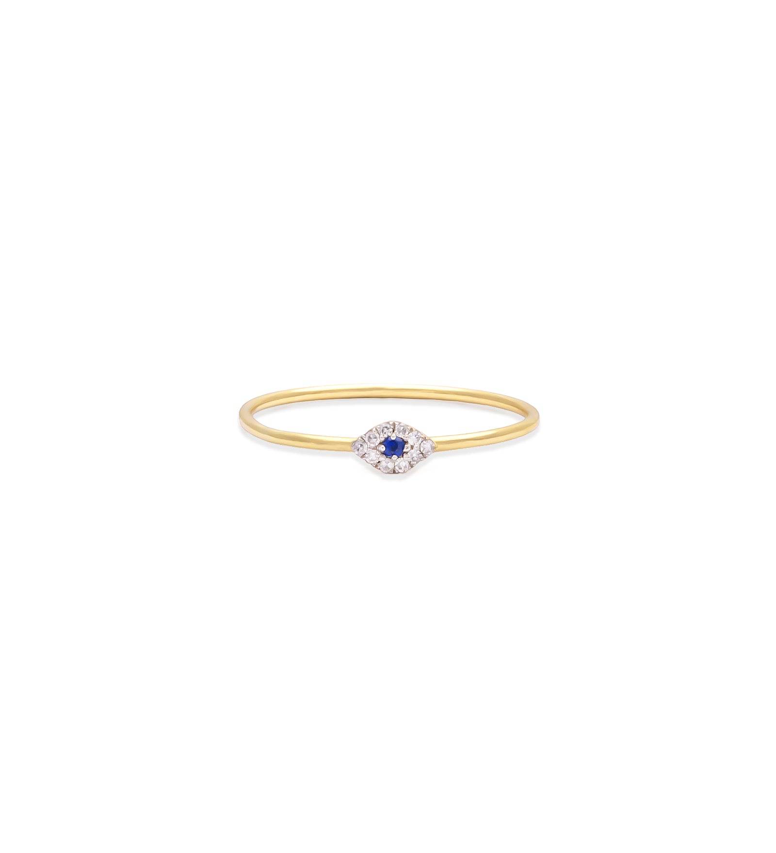 Quiet Icon-Tiny Evil Eye Ring-Rings-Blue Ruby Jewellery-Vancouver Canada