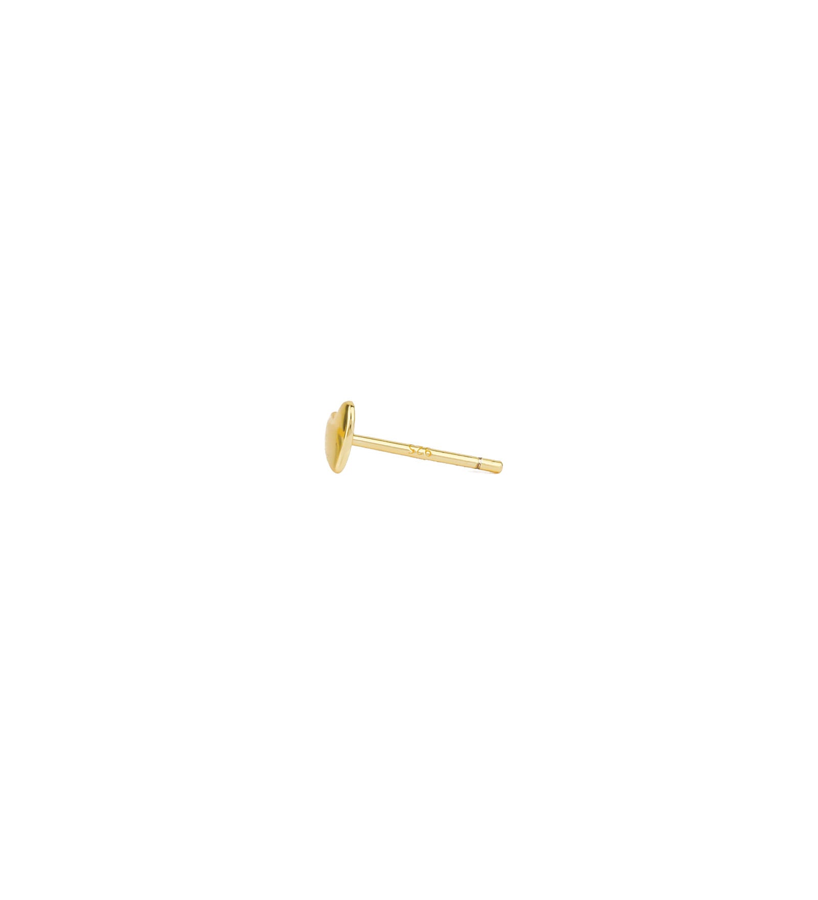Quiet Icon-Heart Stud-Earrings-14k Gold Vermeil-Blue Ruby Jewellery-Vancouver Canada