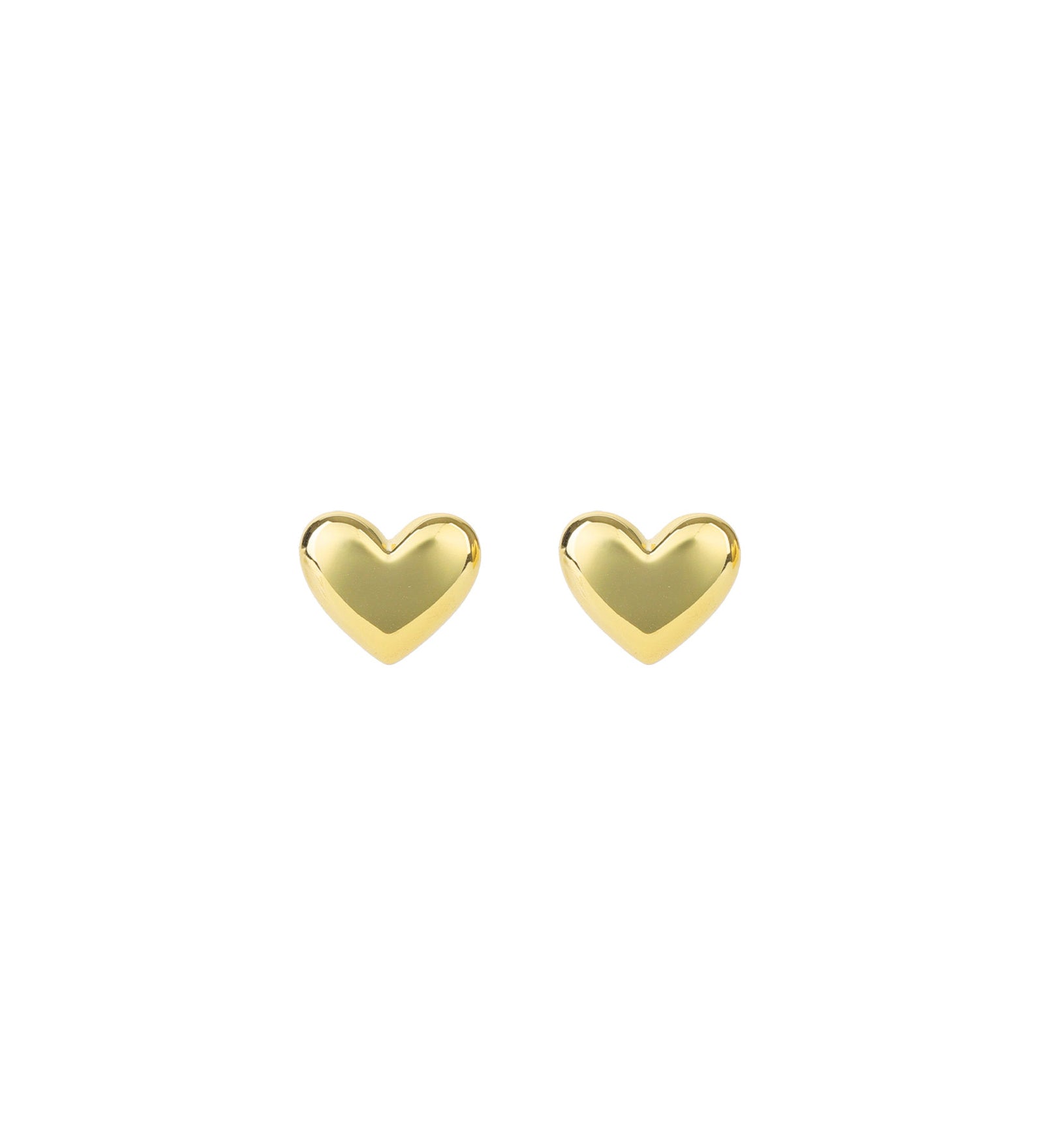 Quiet Icon-Puff Heart Studs-Earrings-14k Gold Vermeil-Blue Ruby Jewellery-Vancouver Canada