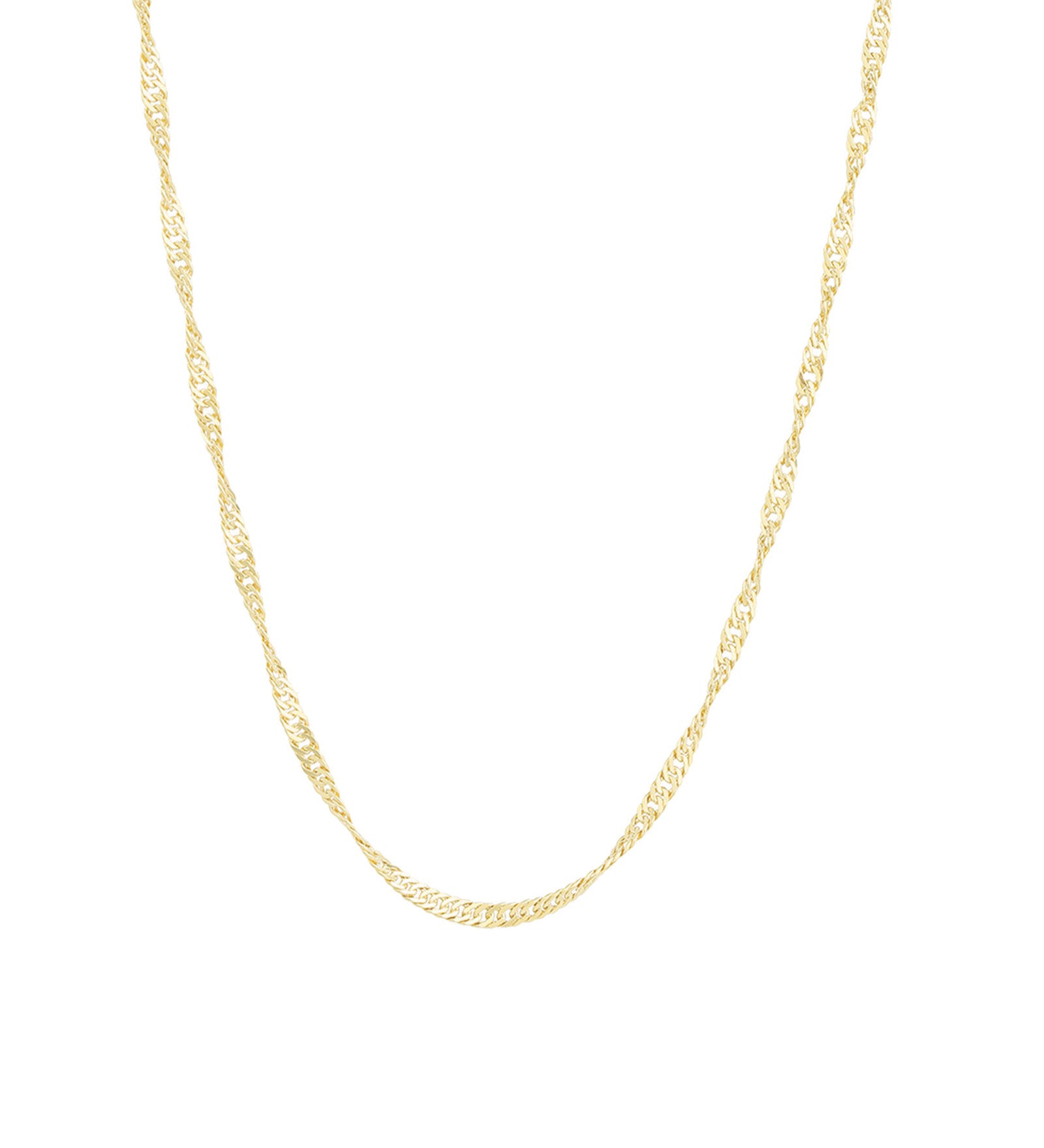 Singapore Chain Necklace 14k Gold Vermeil