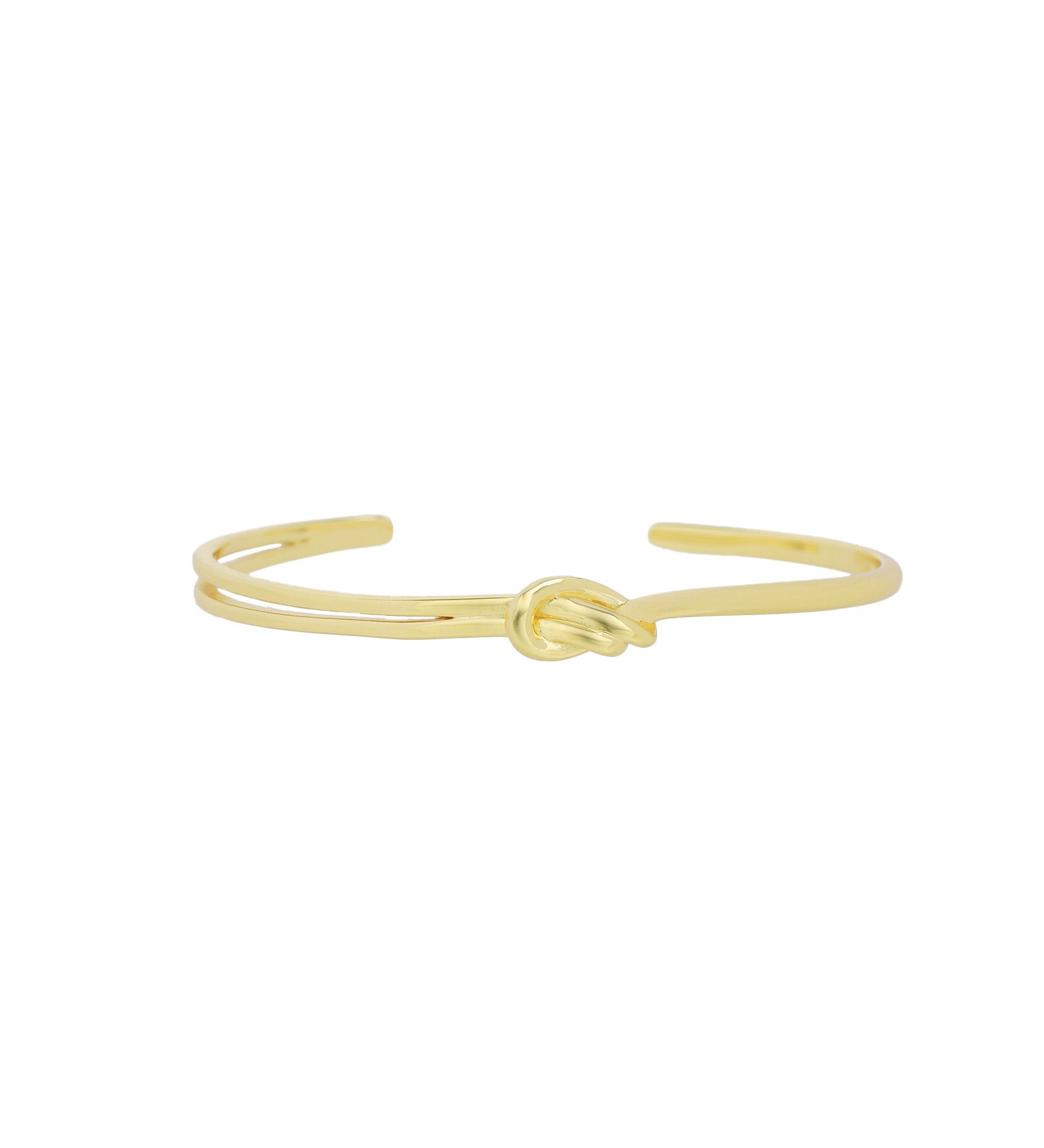 Quiet Icon-Love Knot Cuff-Bracelets-14k Gold Vermeil-Blue Ruby Jewellery-Vancouver Canada