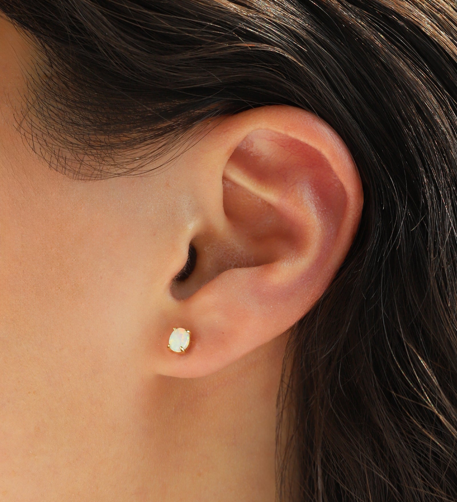 Quiet Icon-Birthstone Mix Shape CZ Stud-Earrings-Blue Ruby Jewellery-Vancouver Canada