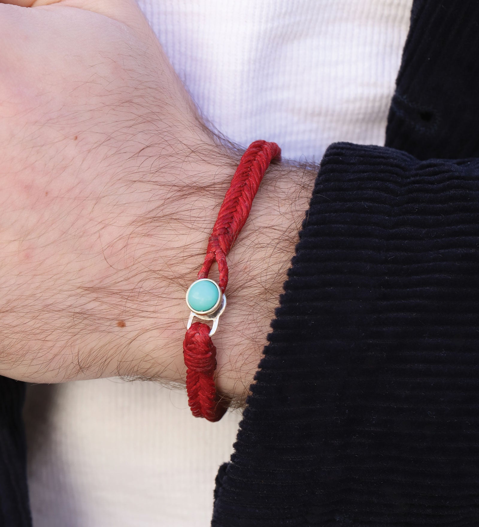 Turquoise Button Bracelet Sterling Silver, Turquoise