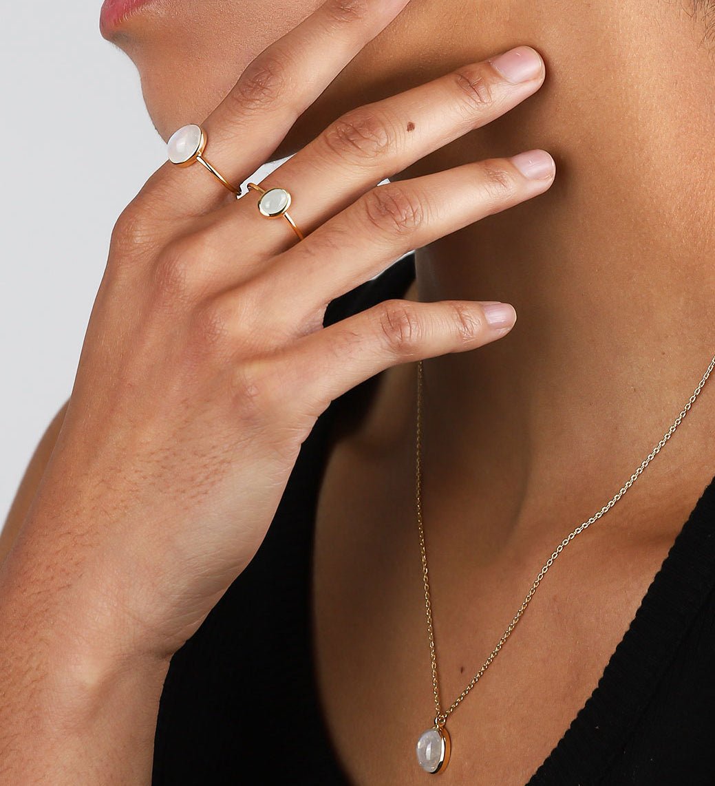 Tashi-Oval Stone Ring-Rings-Blue Ruby Jewellery-Vancouver Canada