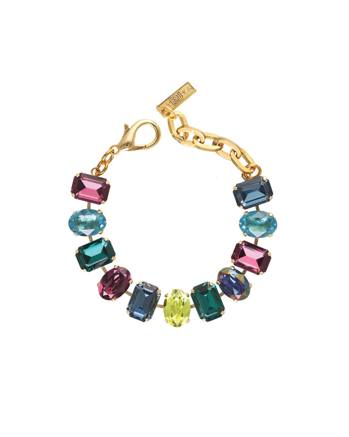 Anjali Bracelet Gold Plated, Mixed Crystal