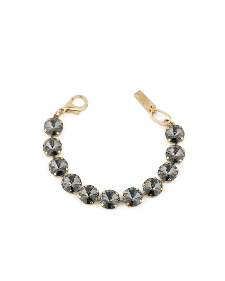 TOVA-Croatia Bracelet-Bracelets-Gold Plated, Black Diamond Crystal-Blue Ruby Jewellery-Vancouver Canada