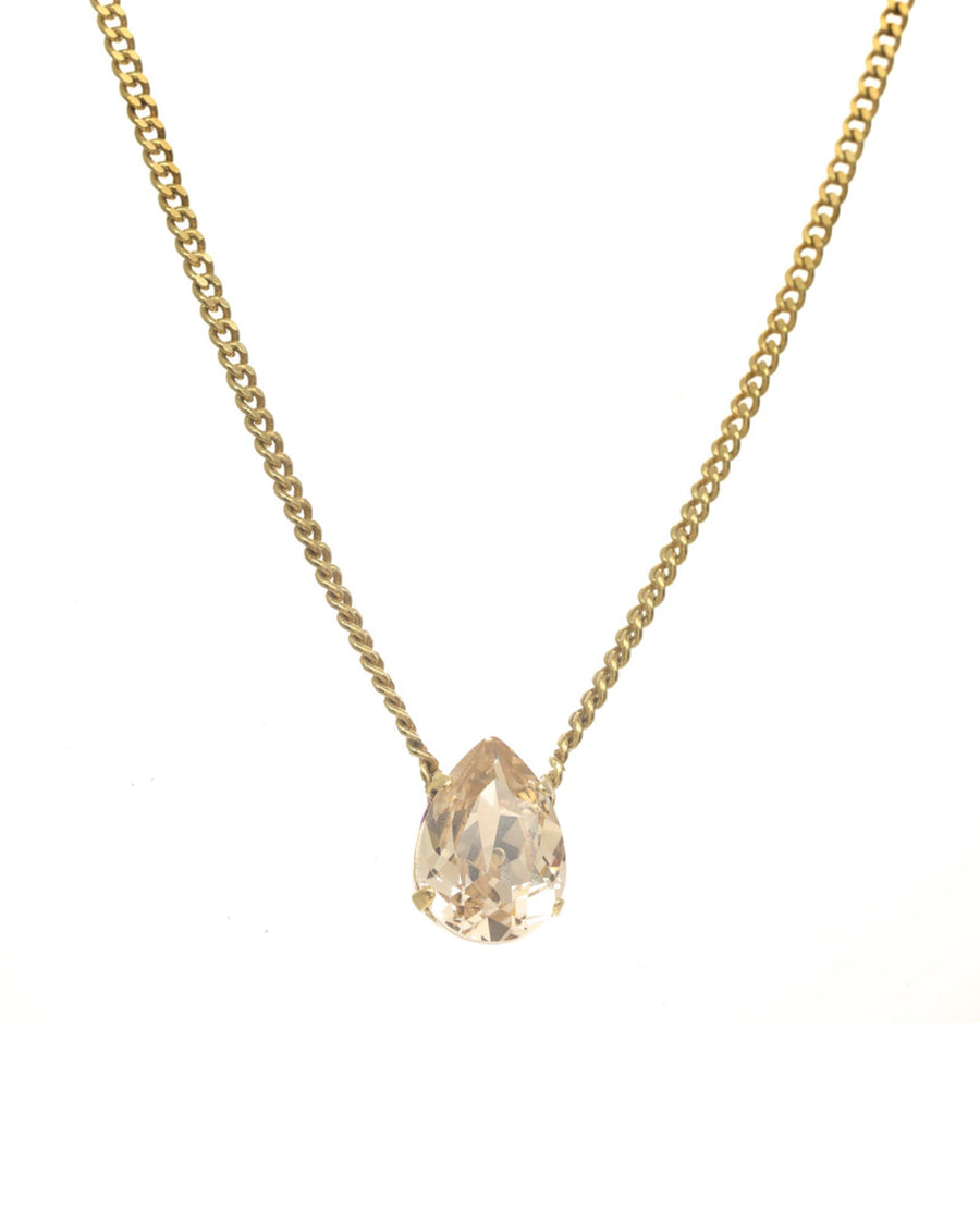 Lumi Necklace Gold Plated, Golden Shadow Crystal