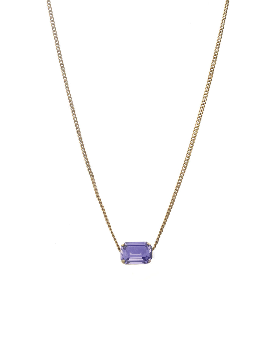 TOVA-Rubin Necklace-Necklaces-Gold Plated, Tanzanite Crystal-Blue Ruby Jewellery-Vancouver Canada