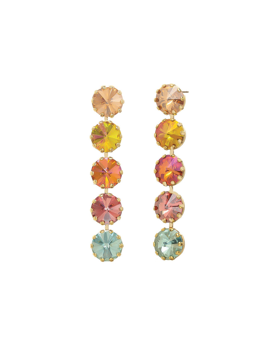TOVA-Lilibet Earrings-Earrings-Gold Plated, Watermelon Crystal-Blue Ruby Jewellery-Vancouver Canada