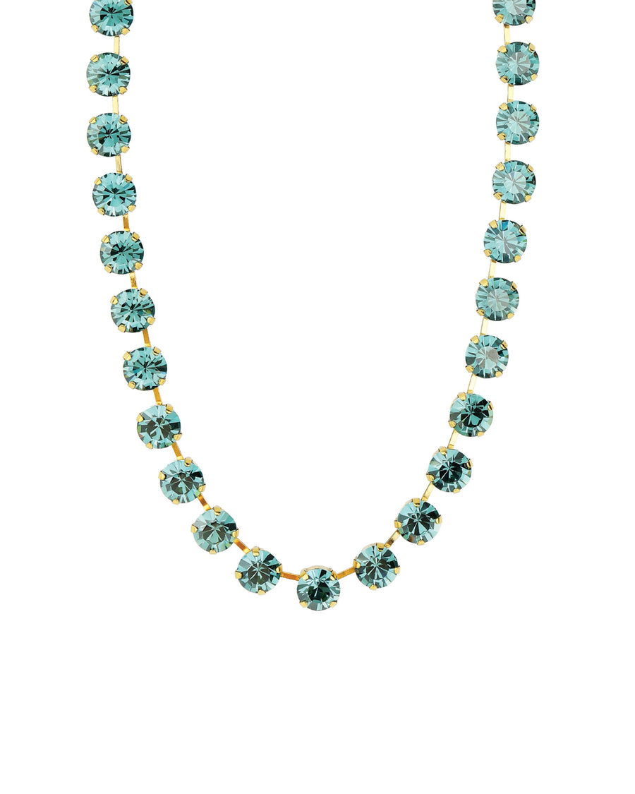 Trentley Necklace Gold Plated, Aqua Champagne
