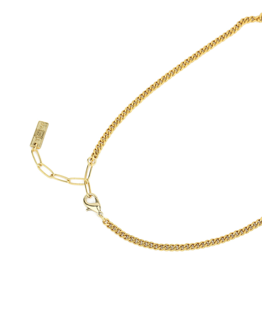 Rubin Necklace Gold Plated, Aqua Lemon Crystal