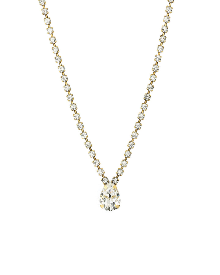 Milli Necklace Gold Plated, Clear Crystal