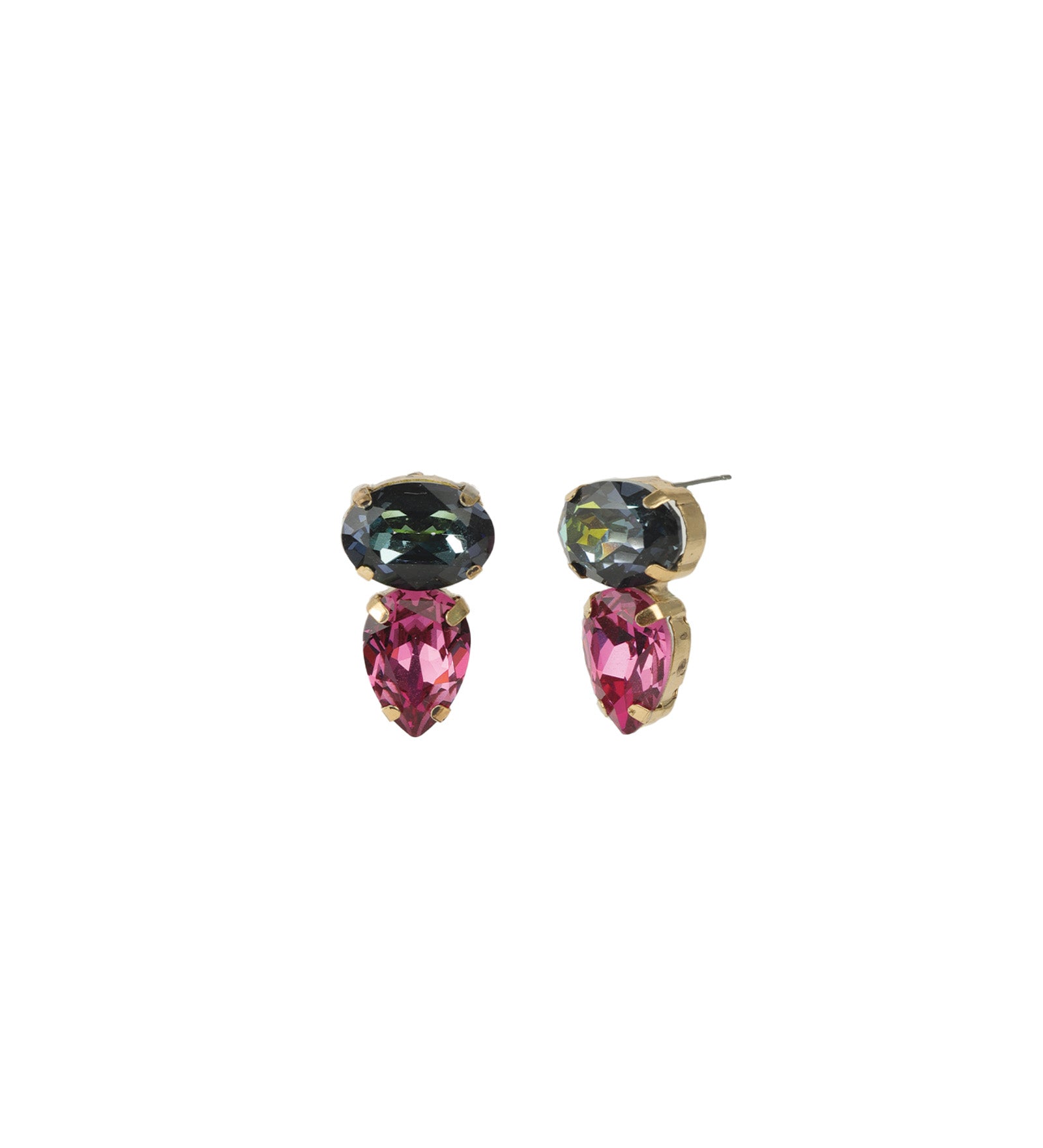Mini Ally Earrings 14k Gold Plated, Bohemian Wonderland Crystal