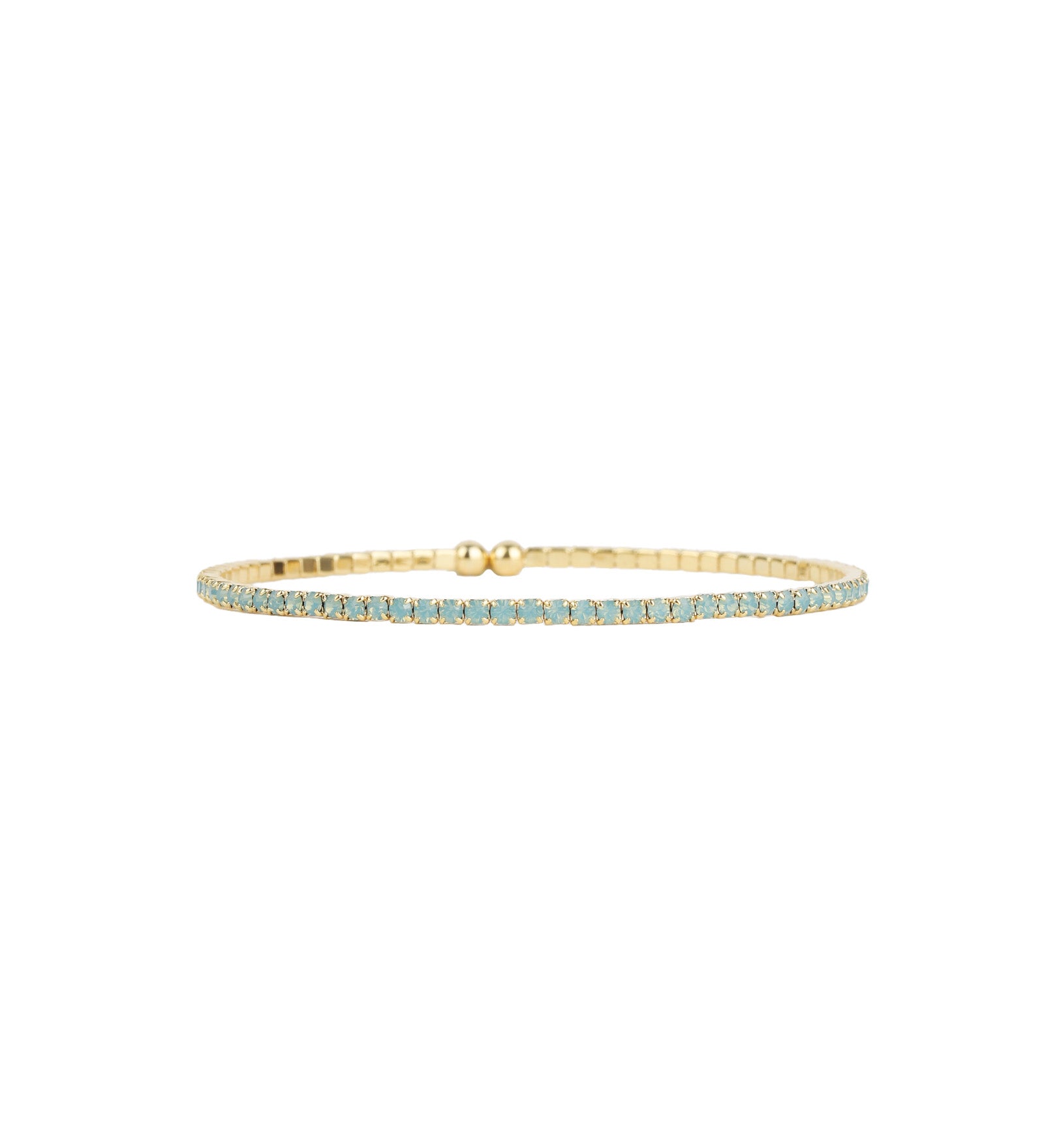 1 Coil Crystal Cuff Gold Plated, Pacific Opal Crystal