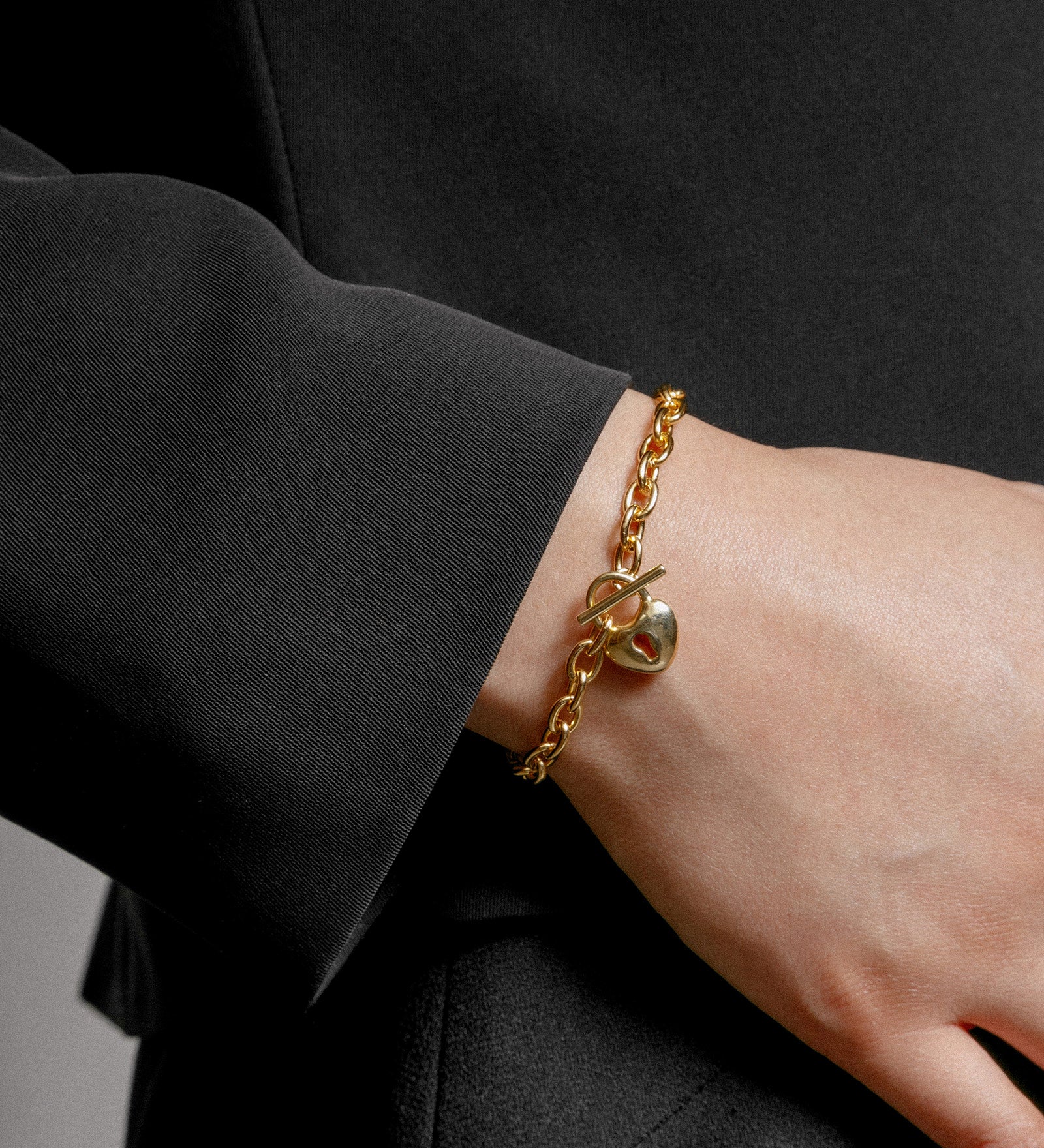 Heartlock Bracelet 14k Gold Plated