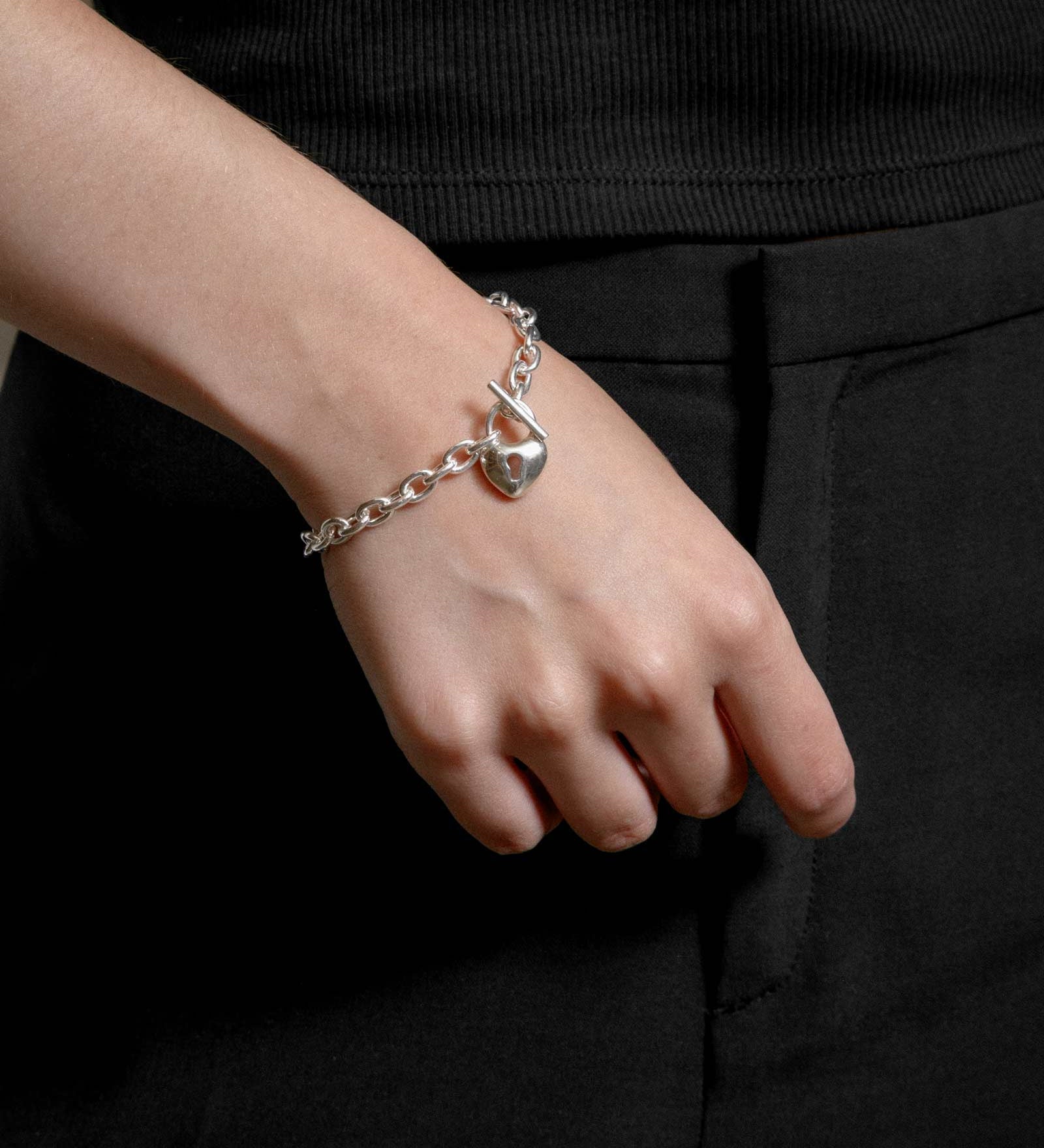 Heartlock Bracelet Sterling Silver