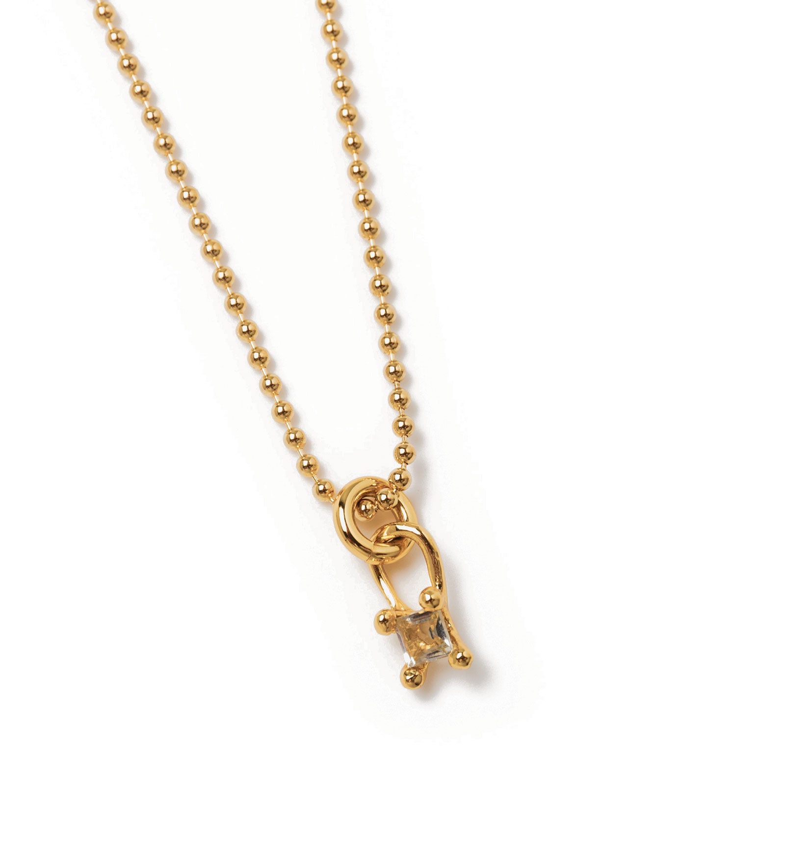 Mira Necklace 14k Gold Plated, Seafoam Amethyst