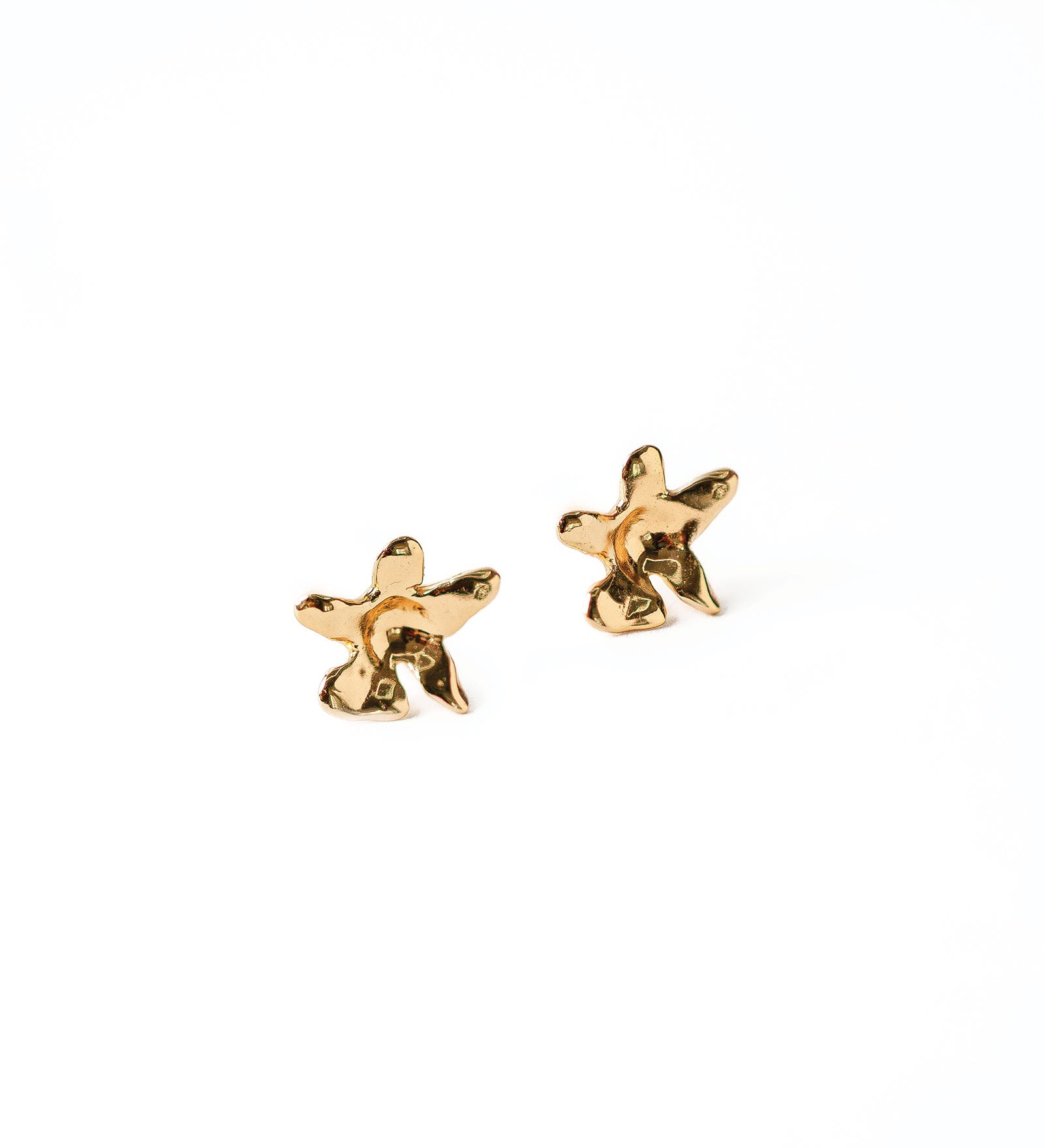 Flower Studs 14k Gold Plated