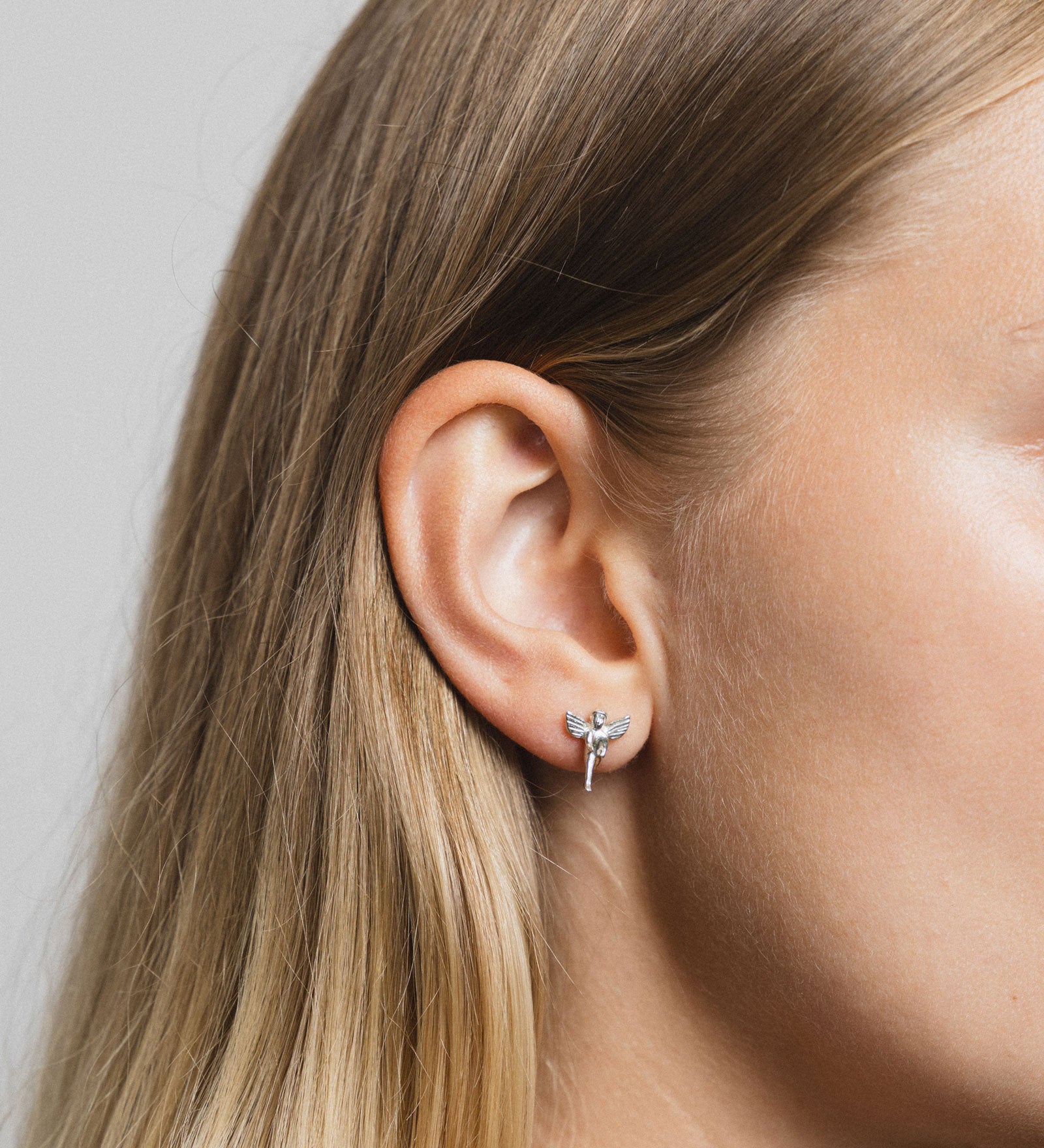 Cherub Studs Sterling Silver