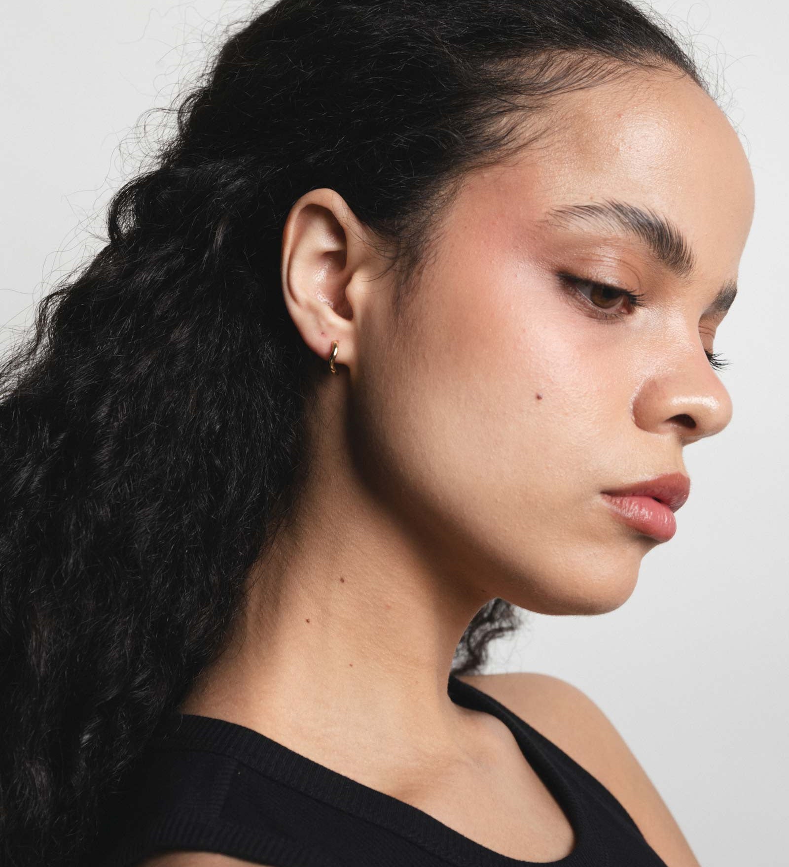 Small Rowan Hoops 14k Gold Plated