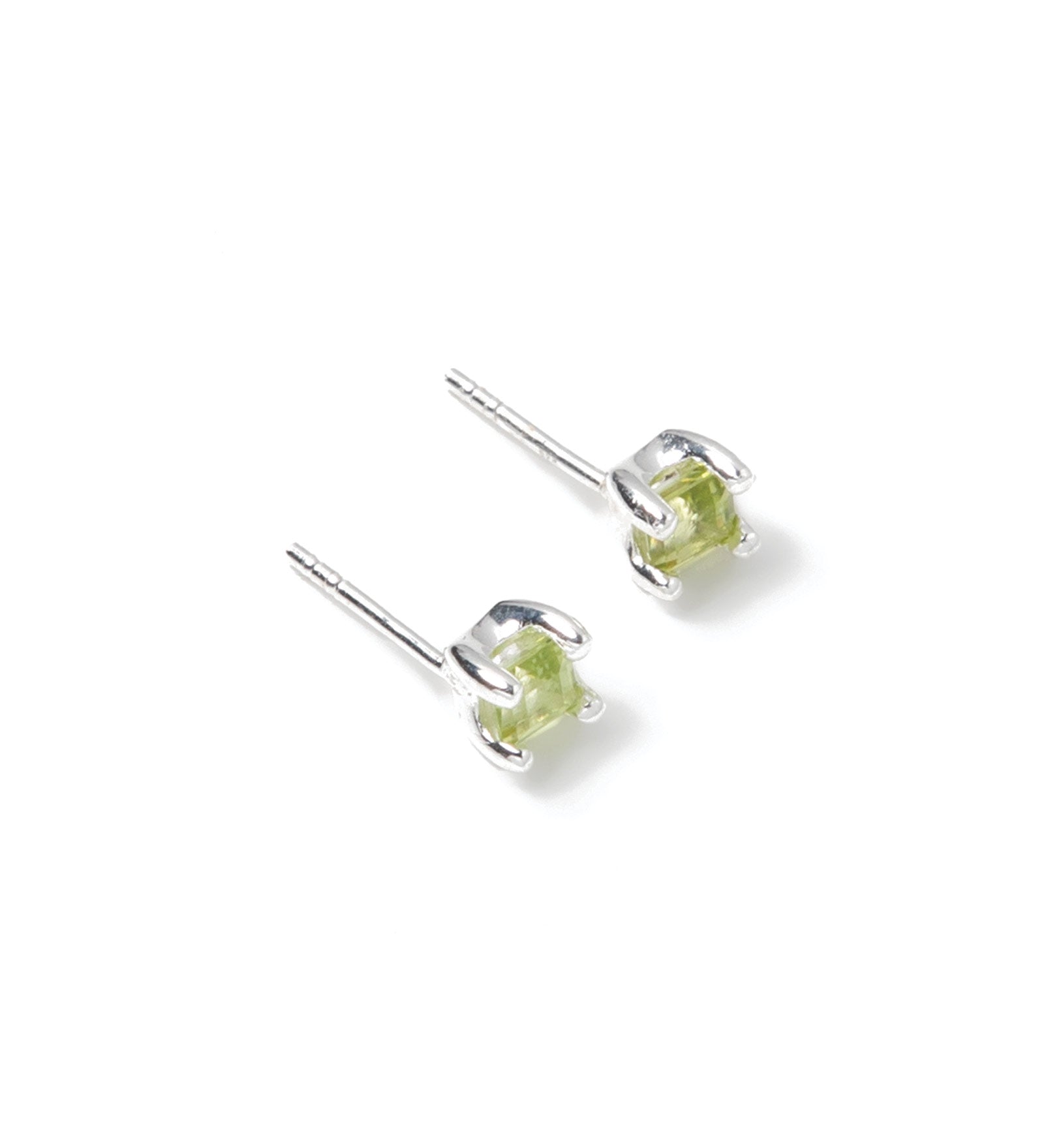 Wolf Circus-Joise Stud-Earrings-Sterling Silver, Peridot-Blue Ruby Jewellery-Vancouver Canada