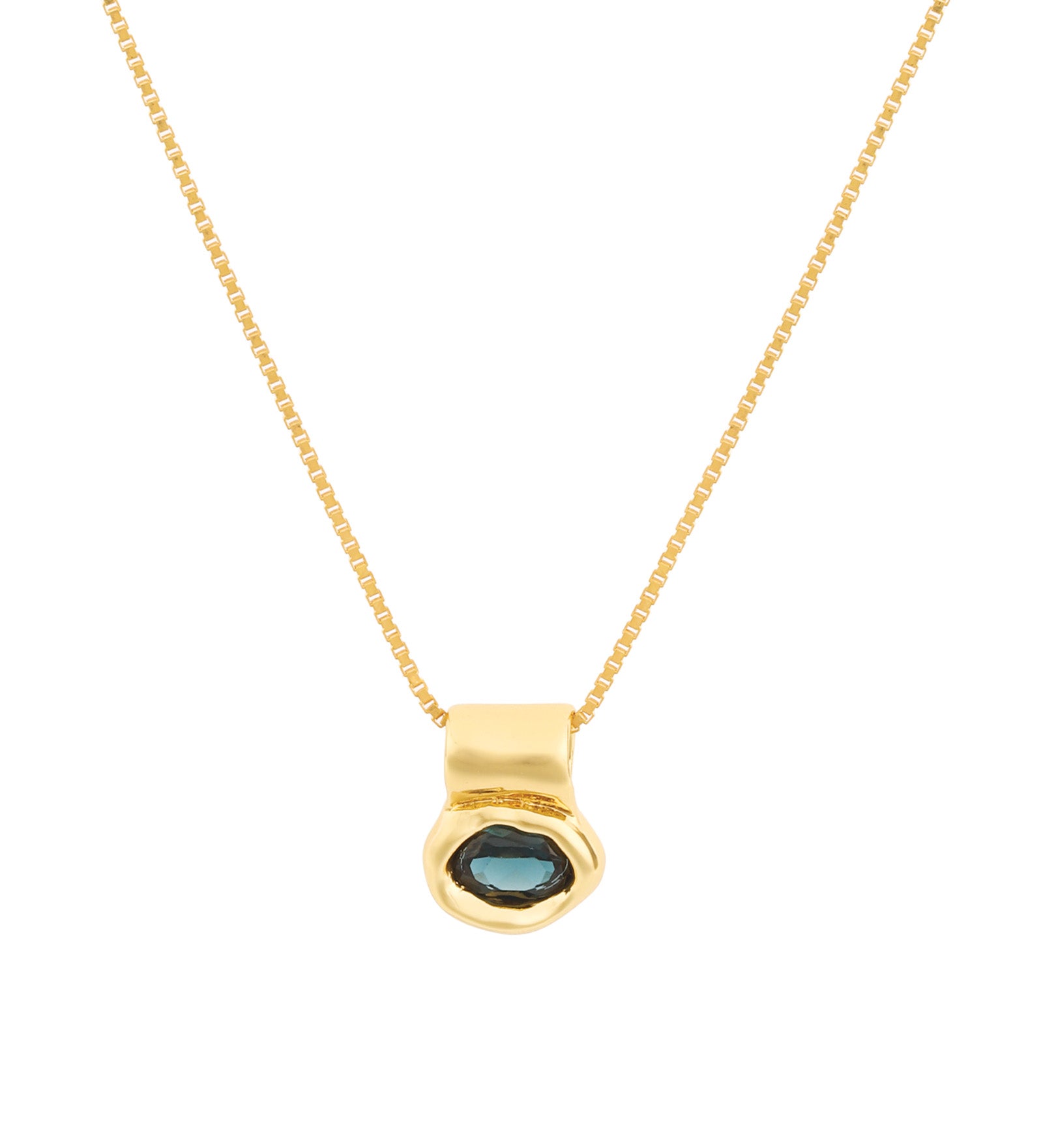 Wolf Circus-Cora Necklace-Necklaces-14k Gold Plated, Blue Topaz-Blue Ruby Jewellery-Vancouver Canada