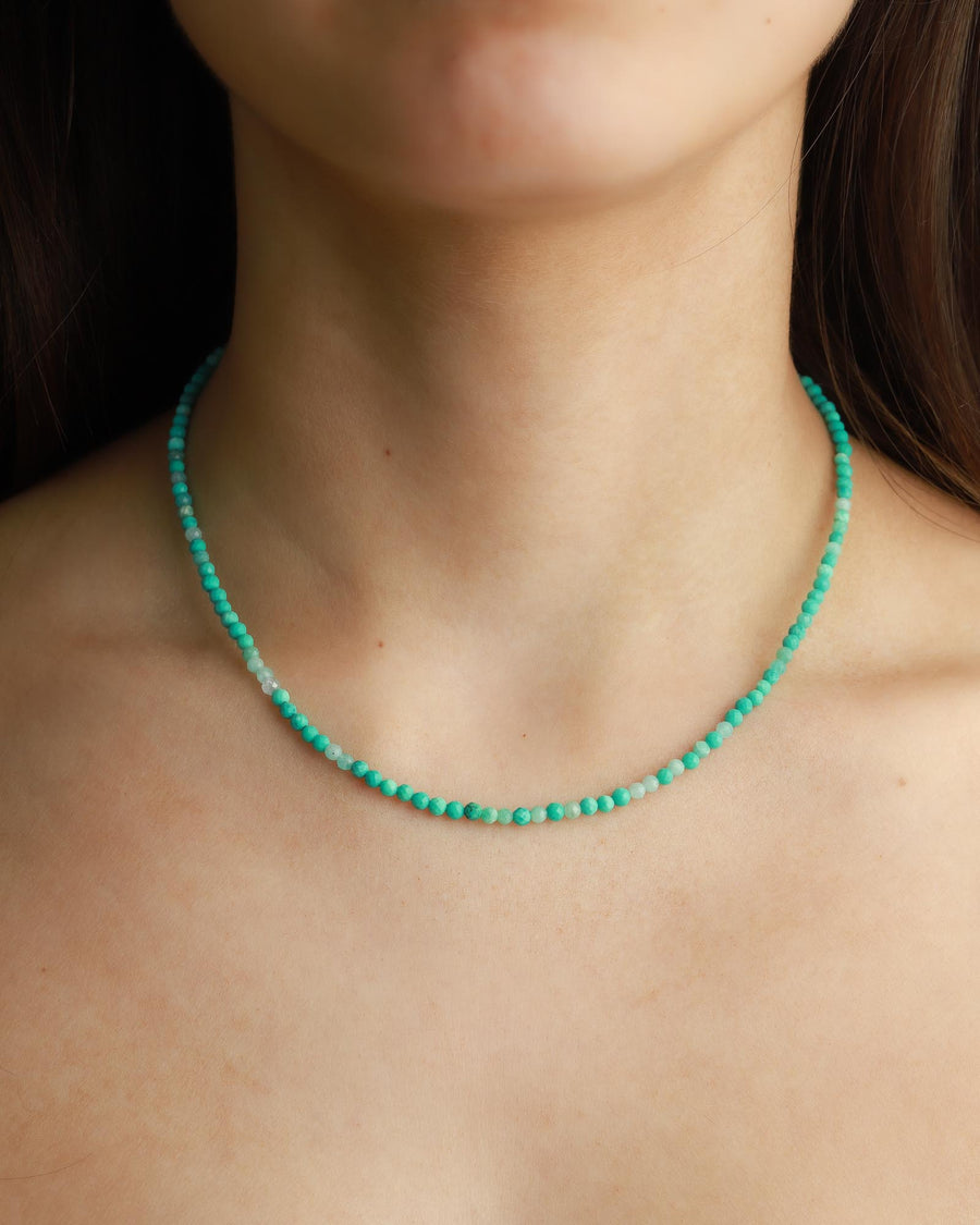 Gem Jar-Amazonite + Turquoise Mixed Stone Necklace-Necklaces-14k Gold Filled, Amazonite-Blue Ruby Jewellery-Vancouver Canada